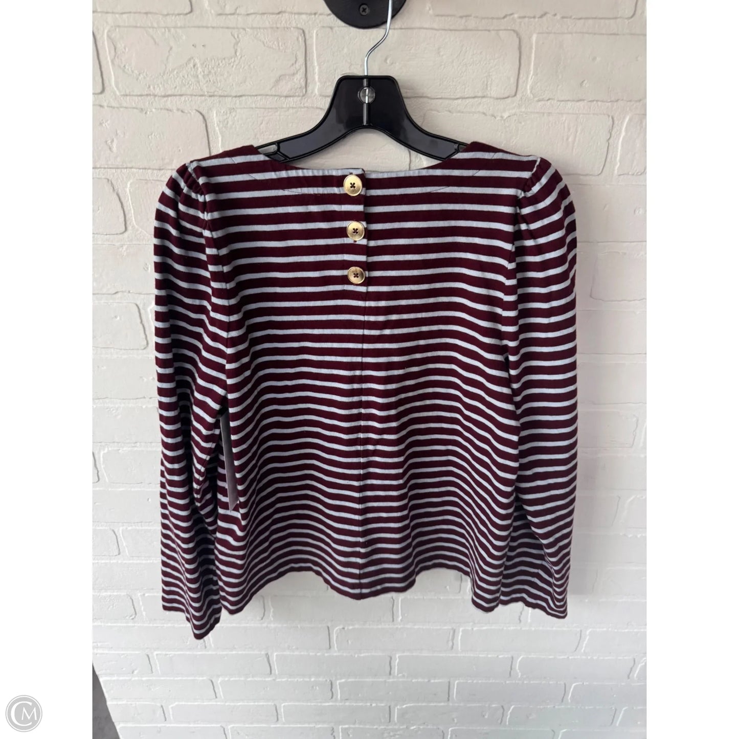Top Long Sleeve By J. Crew In Blue & Red, Size: M