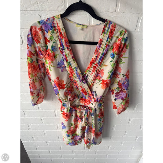 Romper By Gianni Bini In Cream & Red, Size: S