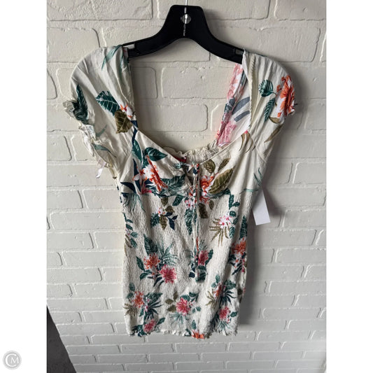 Dress Casual Short By Guess In Green & Yellow, Size: M