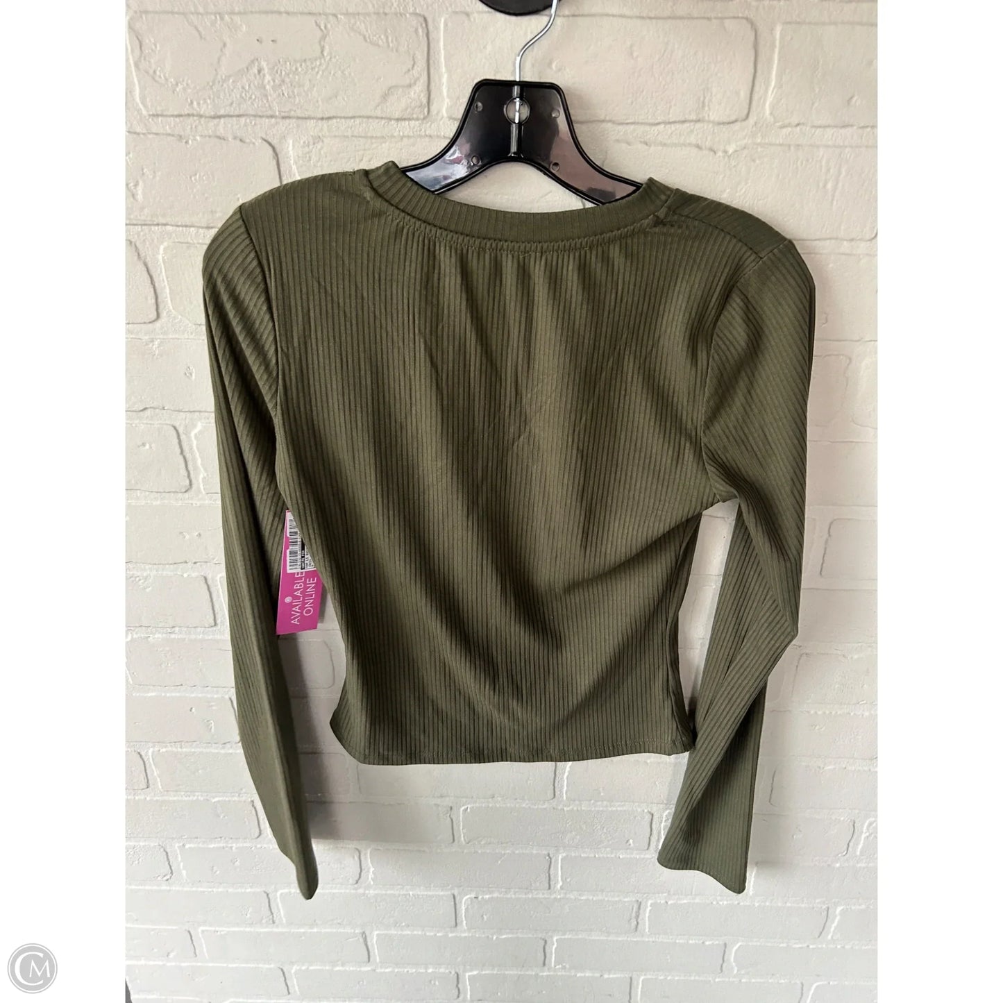 Top Long Sleeve Basic By White Fox In Green, Size: M