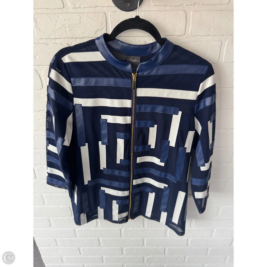 Jacket Other By Chicos In Blue & White, Size: S