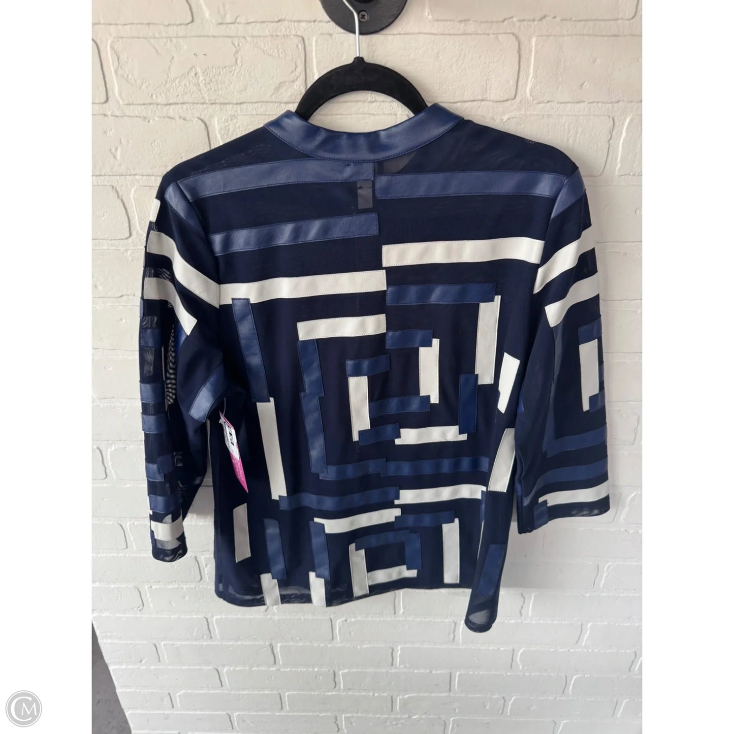 Jacket Other By Chicos In Blue & White, Size: S