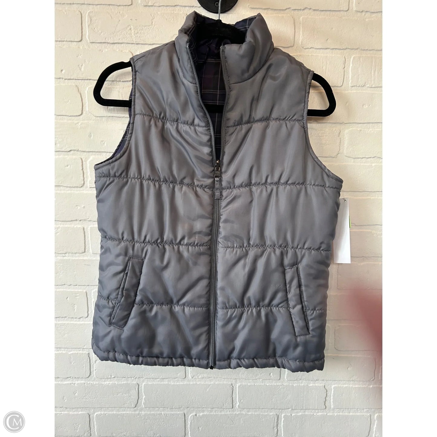 Vest Puffer & Quilted By Merona In Grey & Purple, Size: S