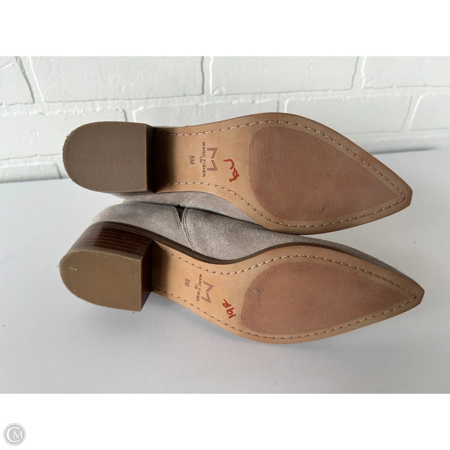 Boots Ankle Flats By Marc Fisher In Tan, Size: 8