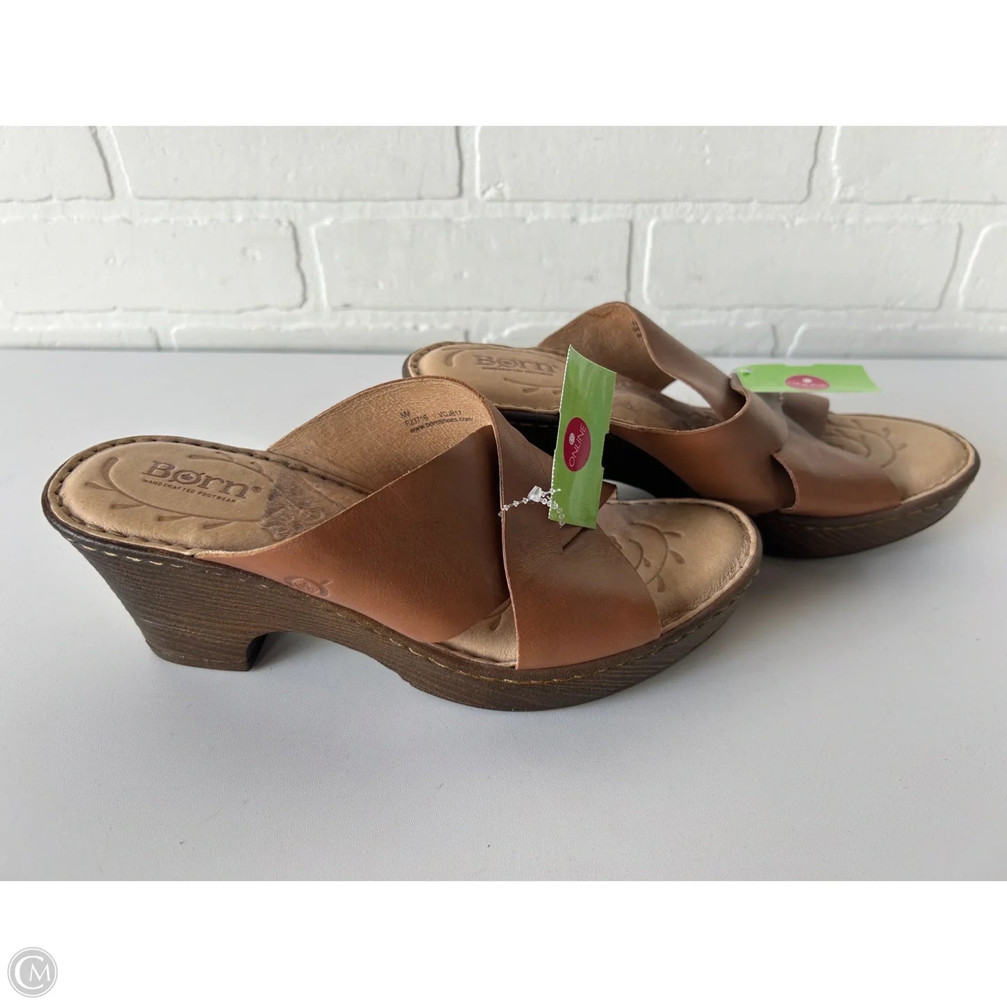 Sandals Heels Block By Born In Brown, Size: 8
