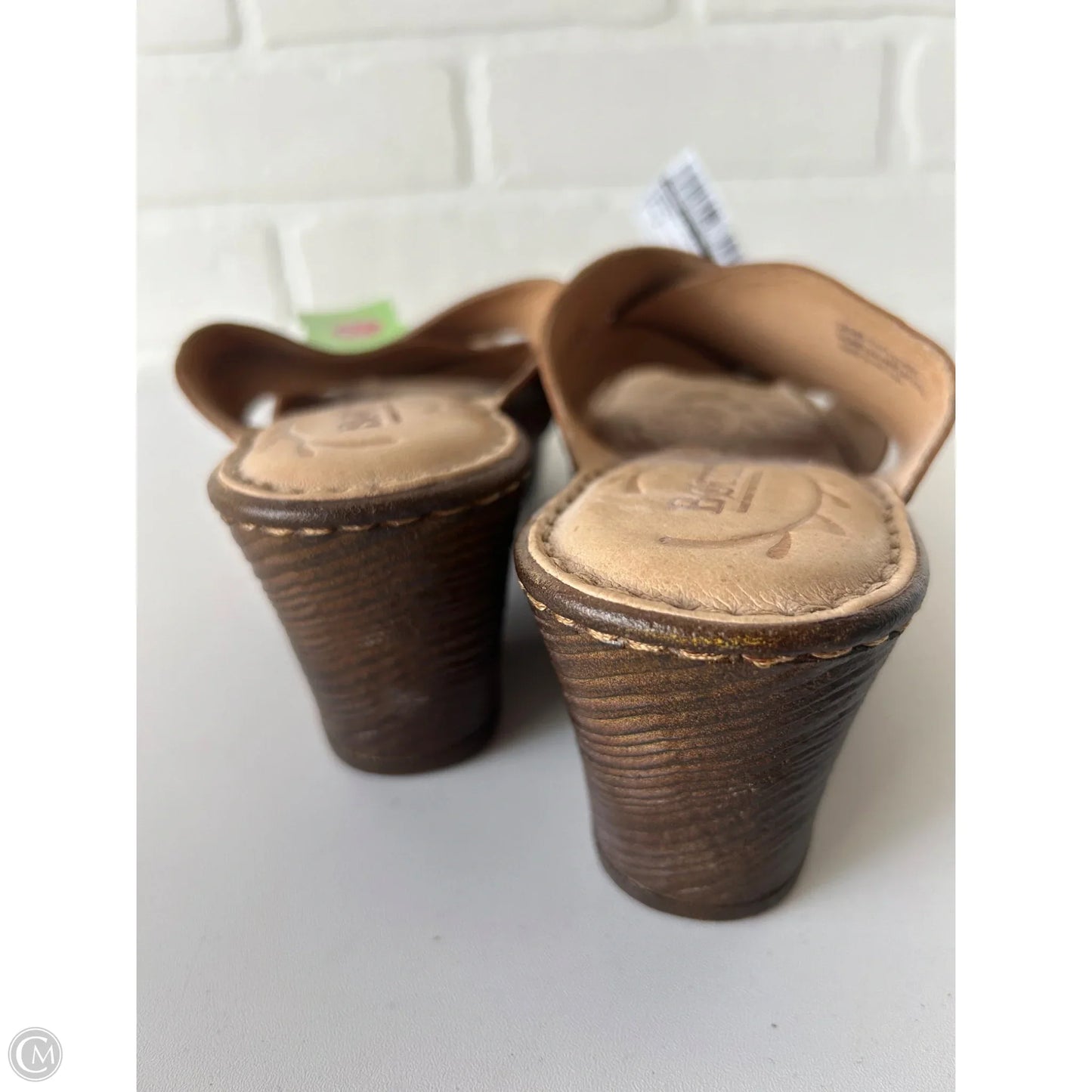 Sandals Heels Block By Born In Brown, Size: 8