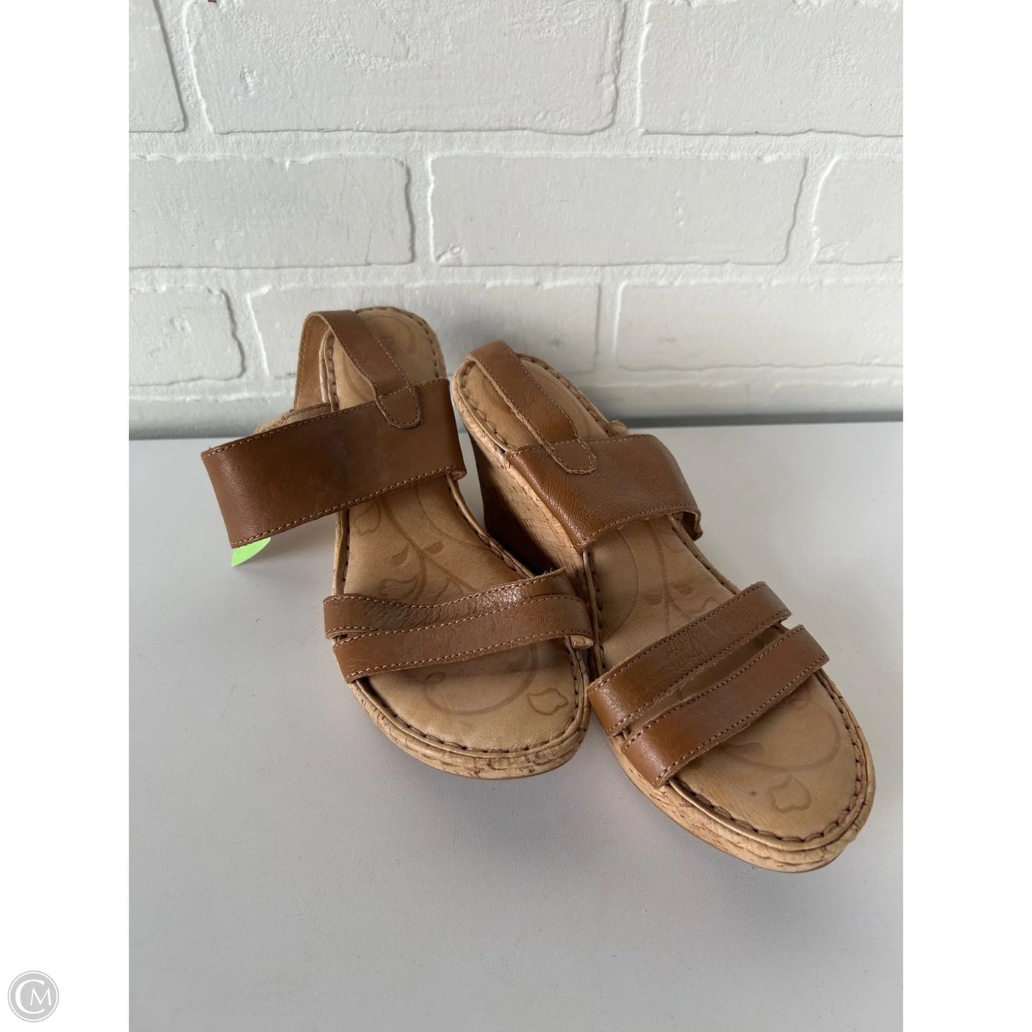 Sandals Heels Wedge By Born In Brown, Size: 8