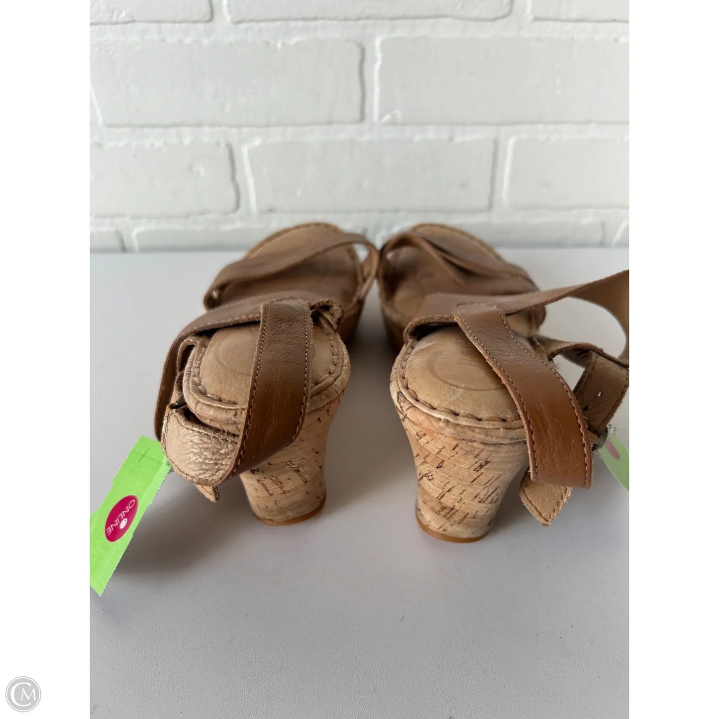 Sandals Heels Wedge By Born In Brown, Size: 8