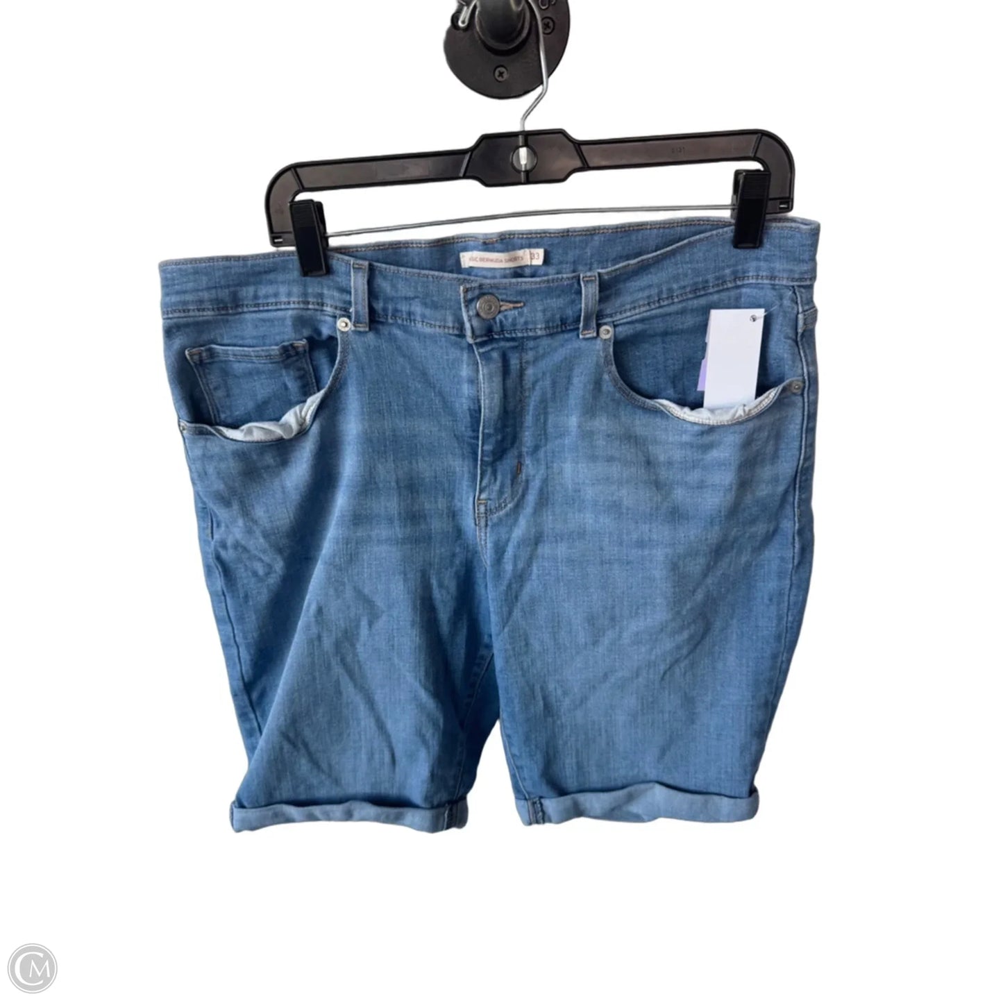 Shorts By Levis In Blue Denim, Size: 16