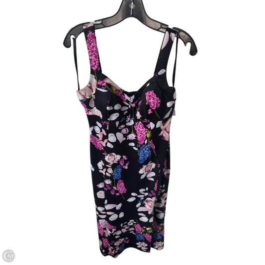 Dress Party Midi By En Focus In Black & Pink, Size: M