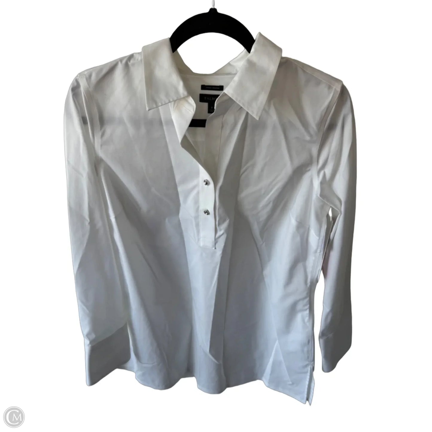 Blouse Long Sleeve By Talbots In White, Size: M