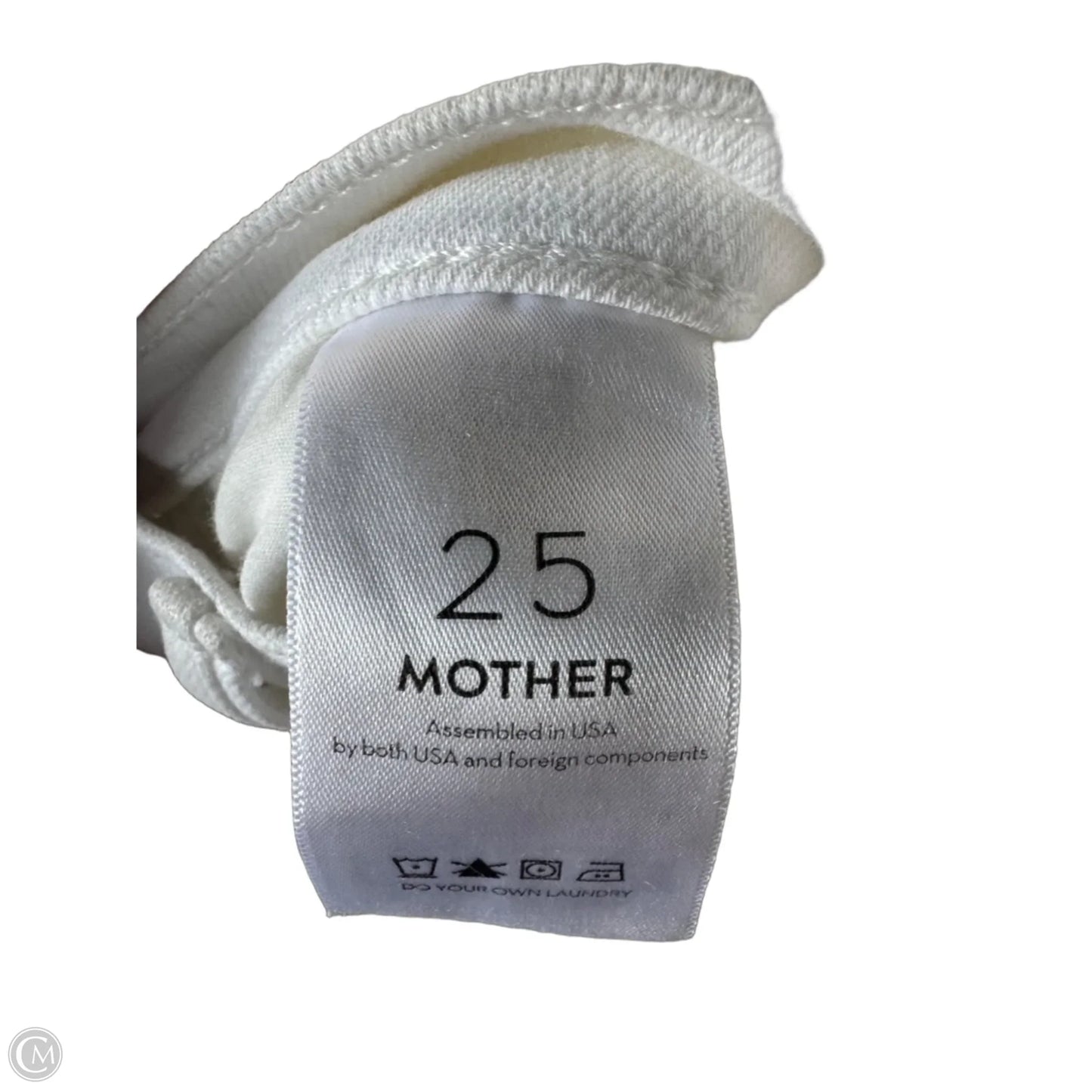 Jeans Straight By Mother In White Denim, Size: 2