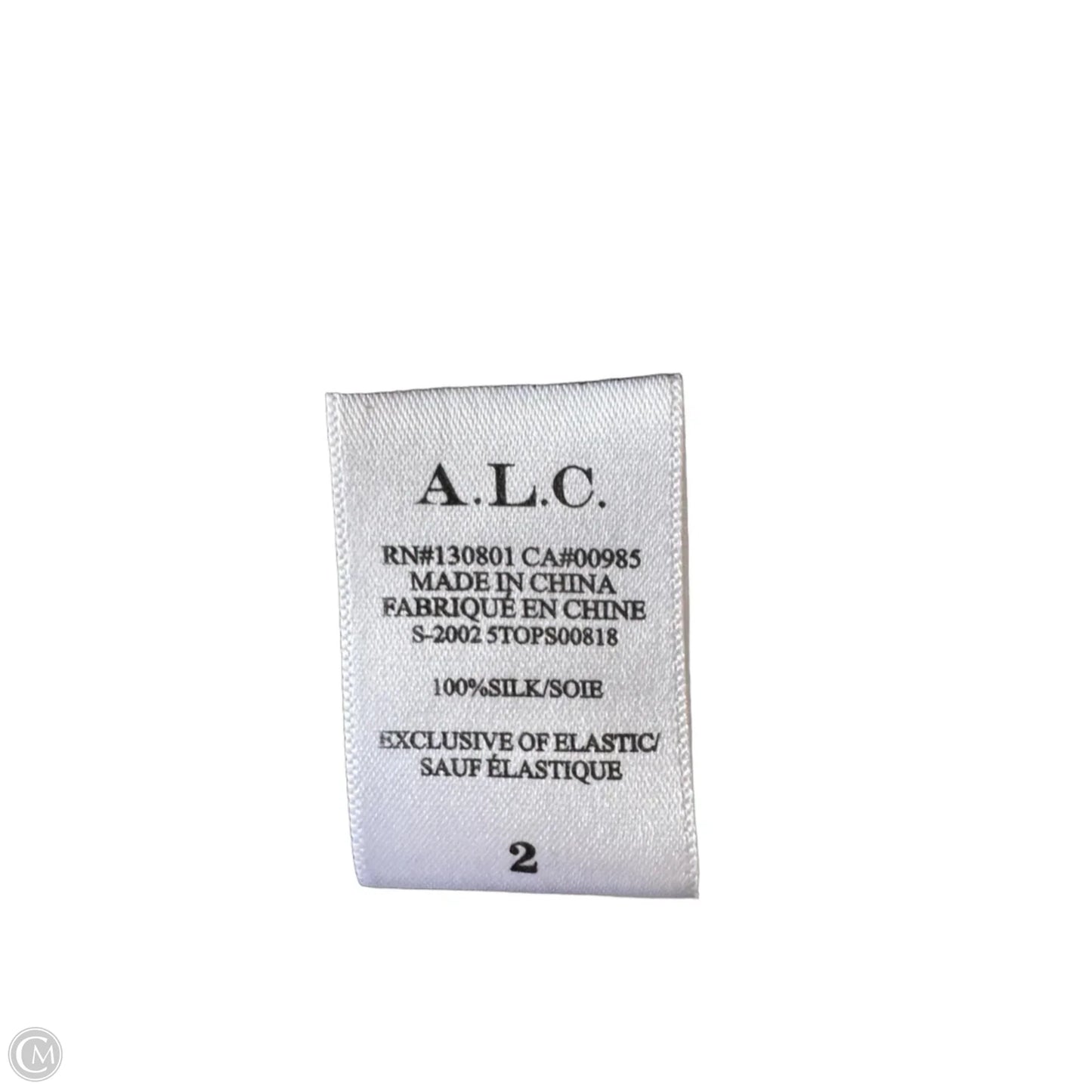 Blouse Sleeveless By Alc In Black & Blue, Size: Xs