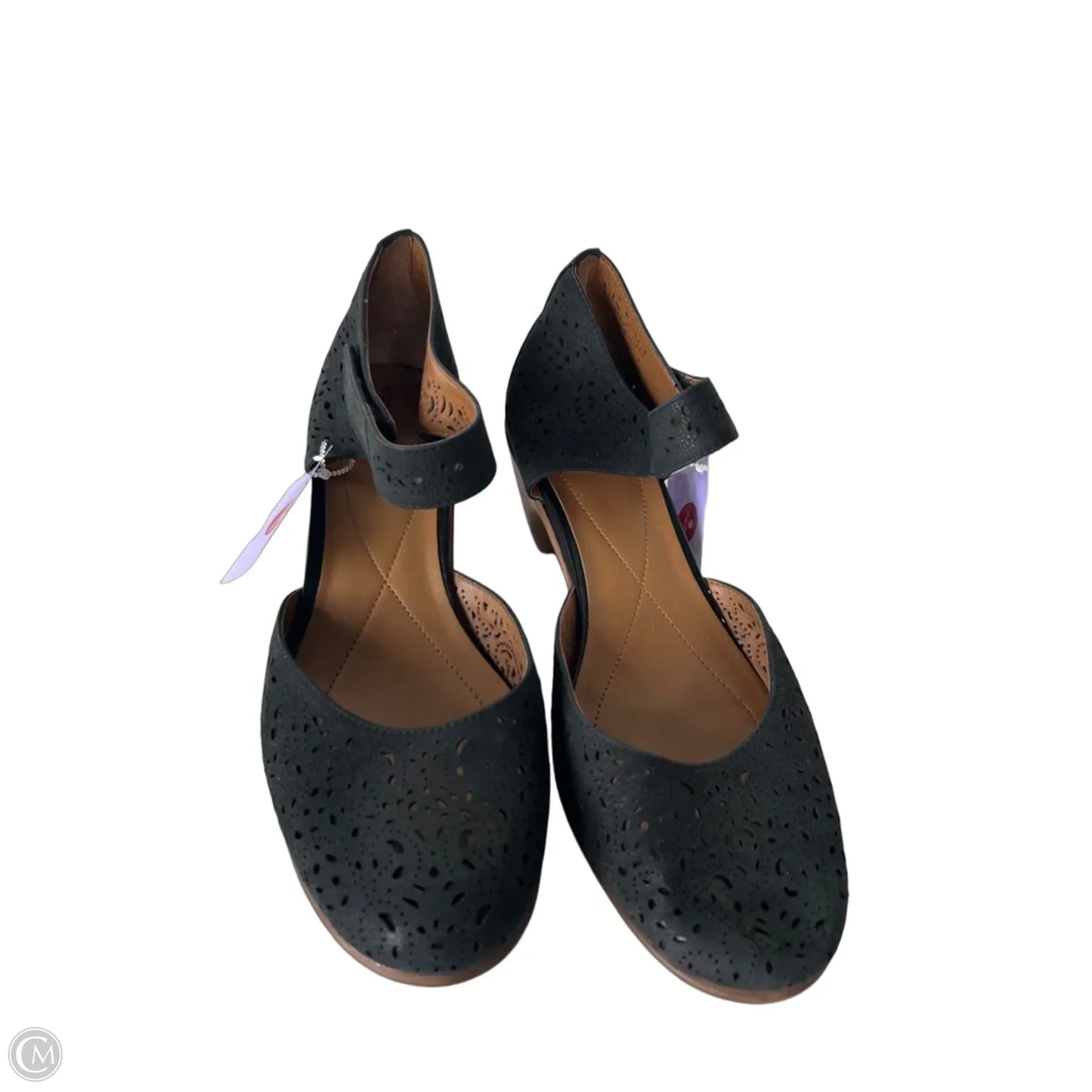 Shoes Heels Block By Easy Spirit In Black & Brown, Size: 9.5