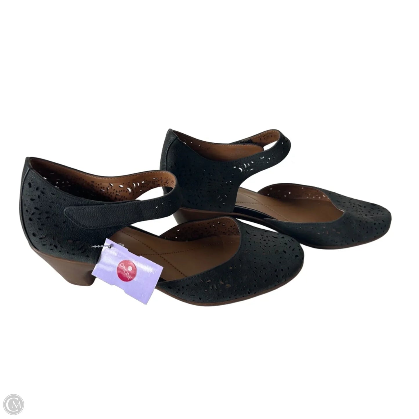 Shoes Heels Block By Easy Spirit In Black & Brown, Size: 9.5