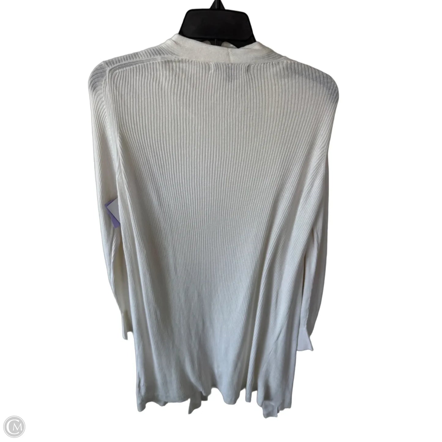 Sweater Cardigan By Banana Republic In Ivory, Size: L
