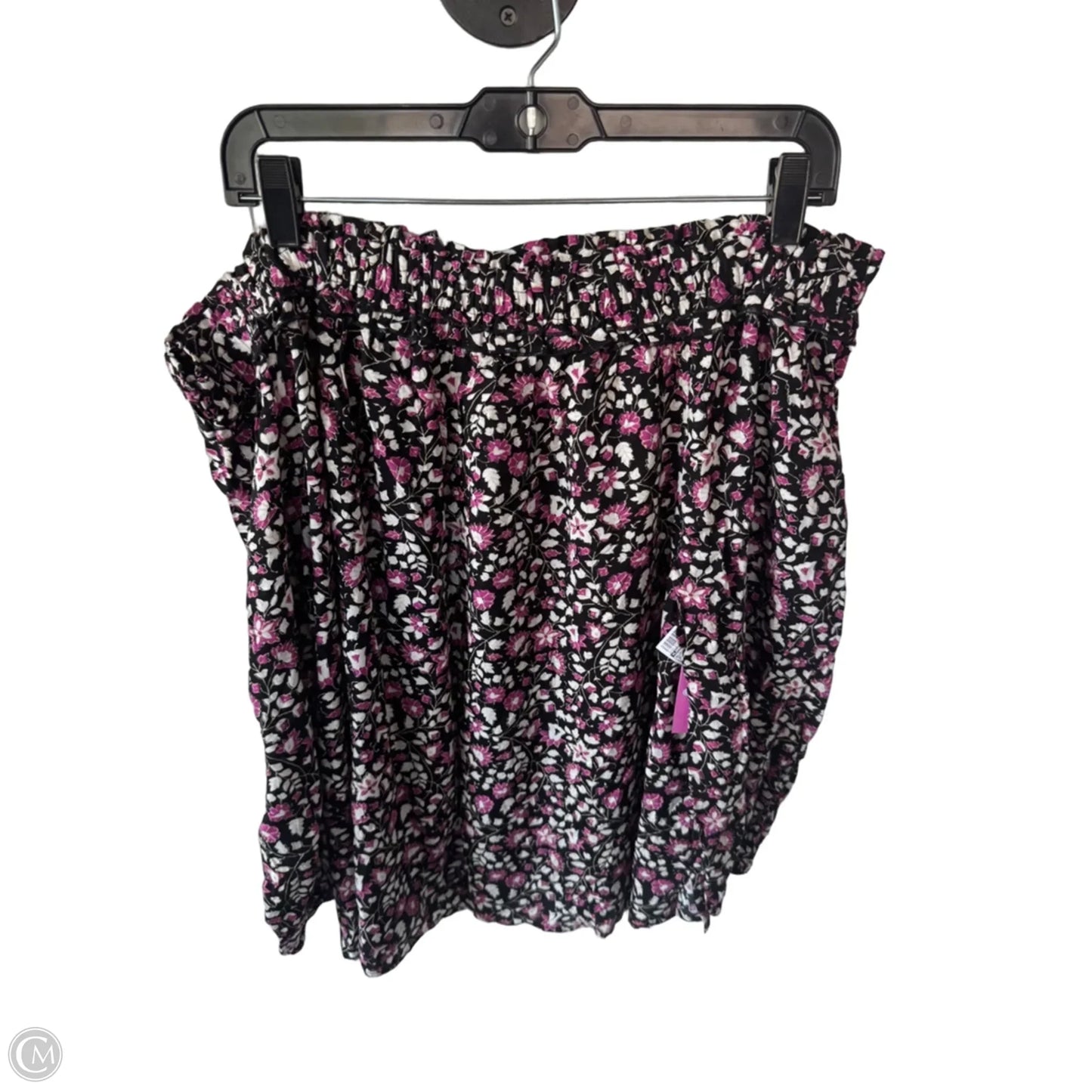 Blouse 3/4 Sleeve By Lane Bryant In Black & Pink, Size: Xl