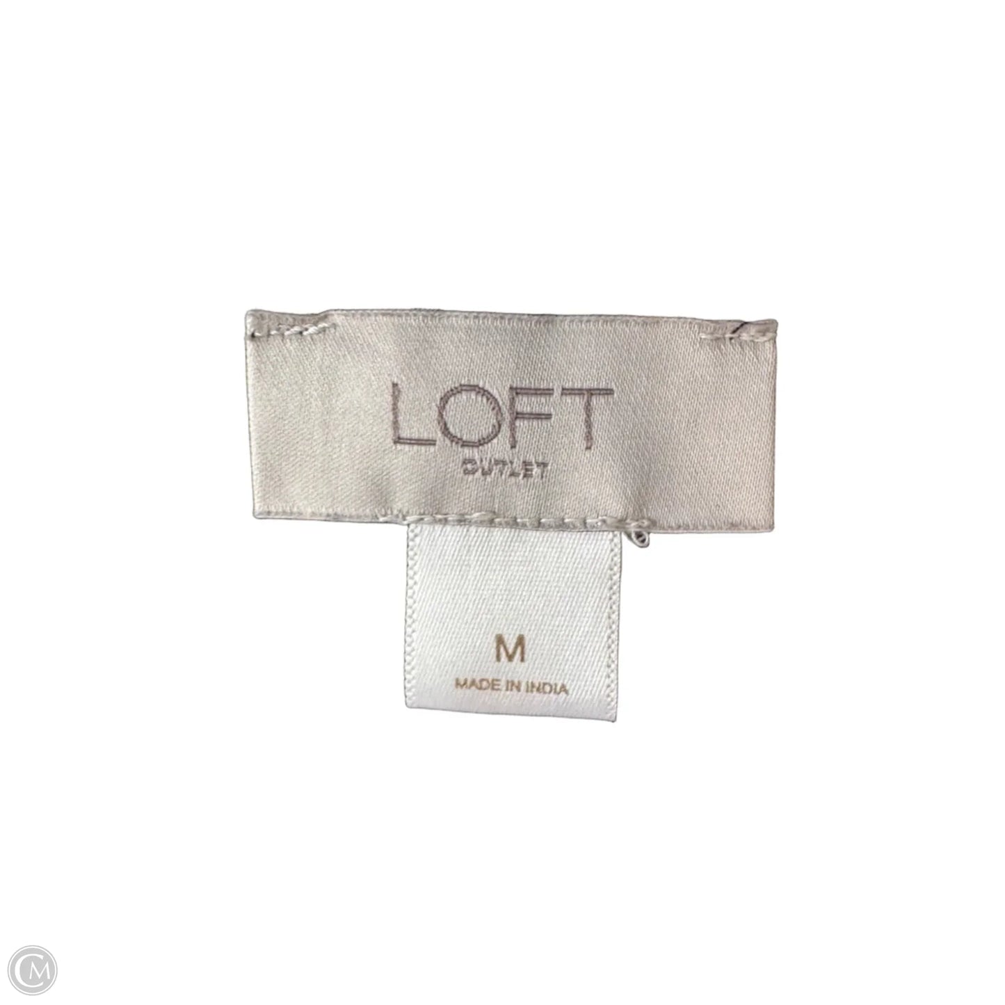 Blouse Long Sleeve By Loft In Black & Green, Size: M