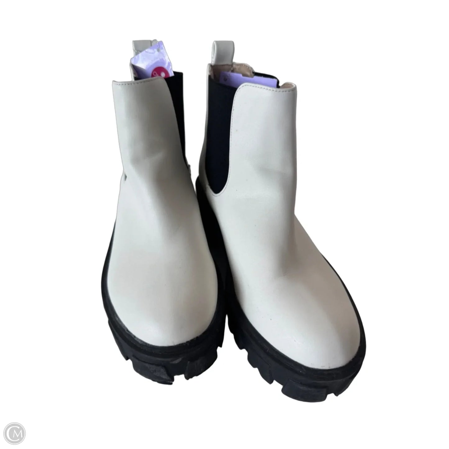 Boots Ankle Heels By Nasty Gal In White, Size: 5