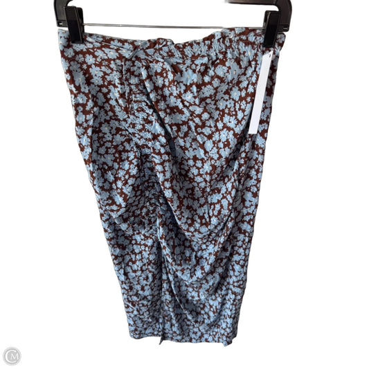 Skirt Midi By Zara In Blue & Brown, Size: 4