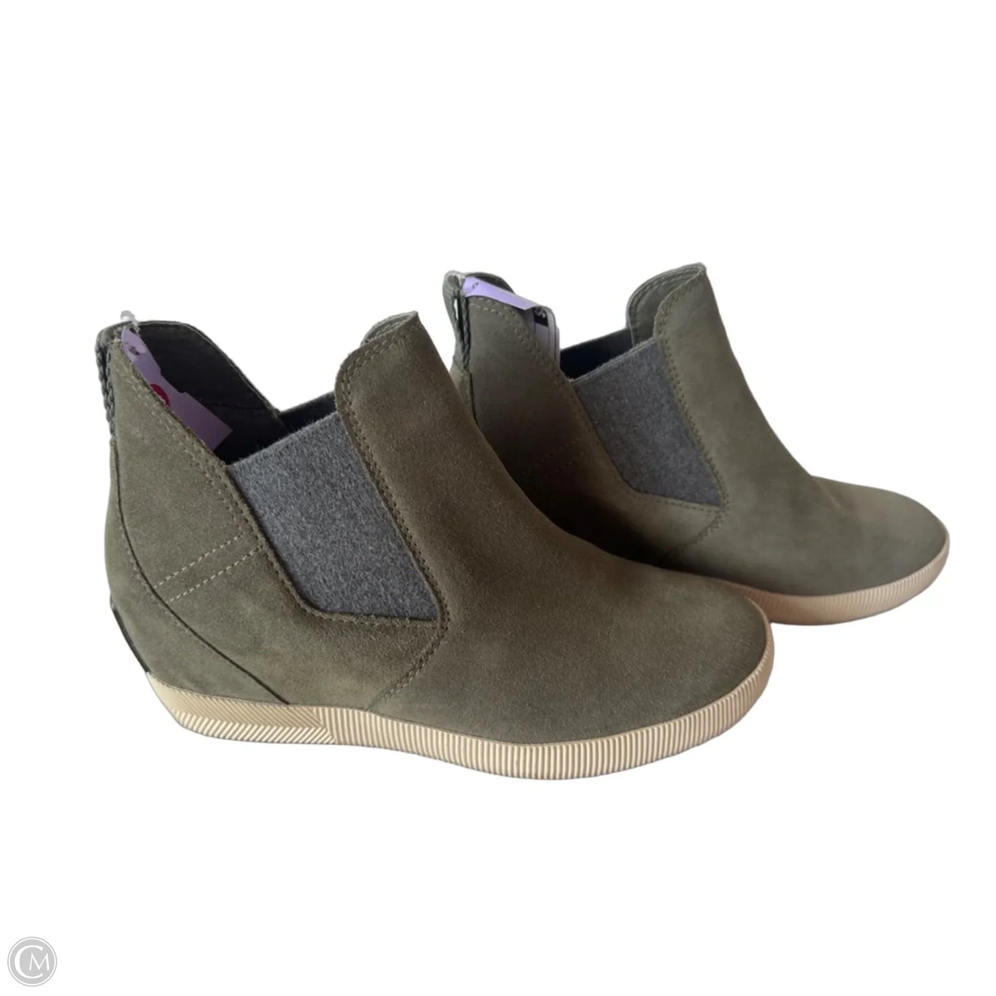 Boots Ankle Flats By Sorel In Green, Size: 8