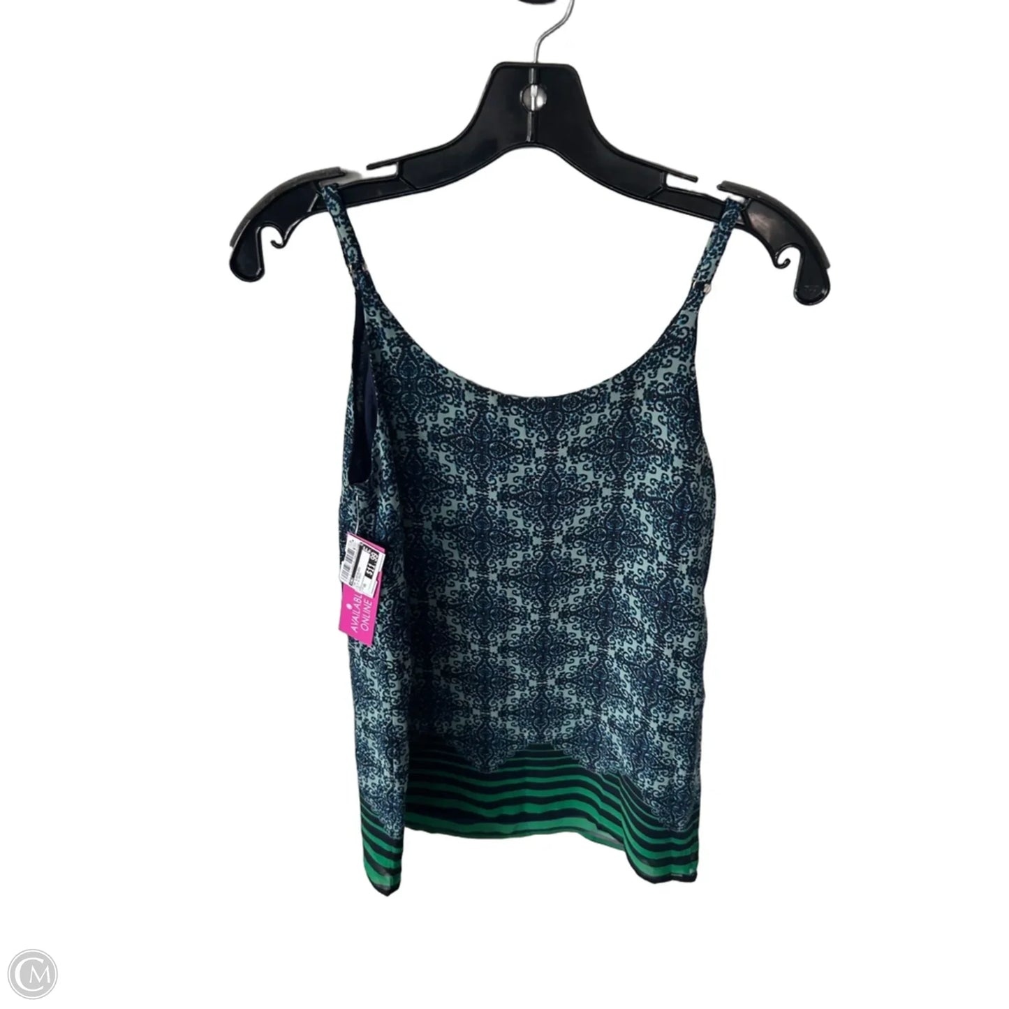 Top Sleeveless By Cabi In Blue & Green, Size: Xs