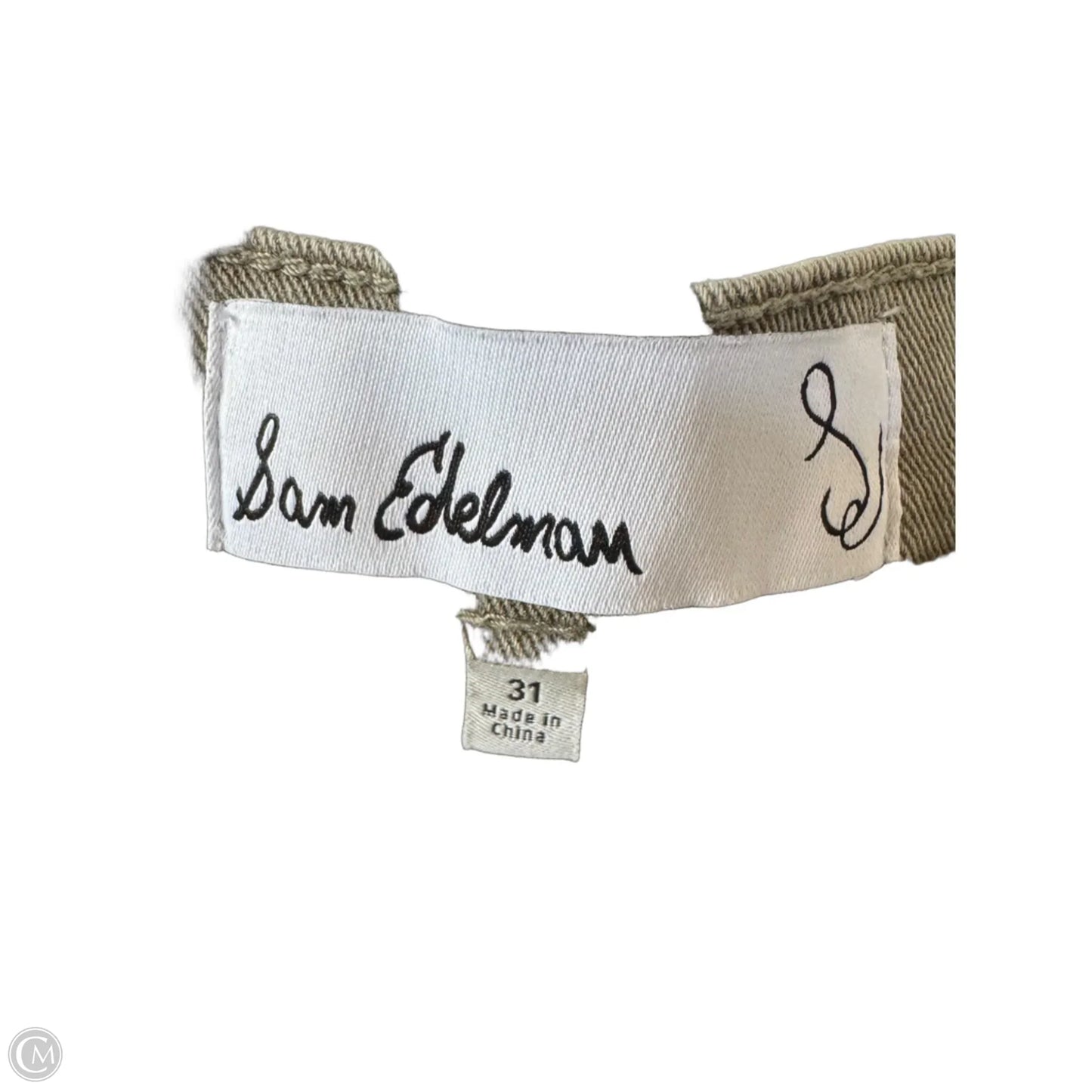 Jeans Flared By Sam Edelman In Green Denim, Size: 12