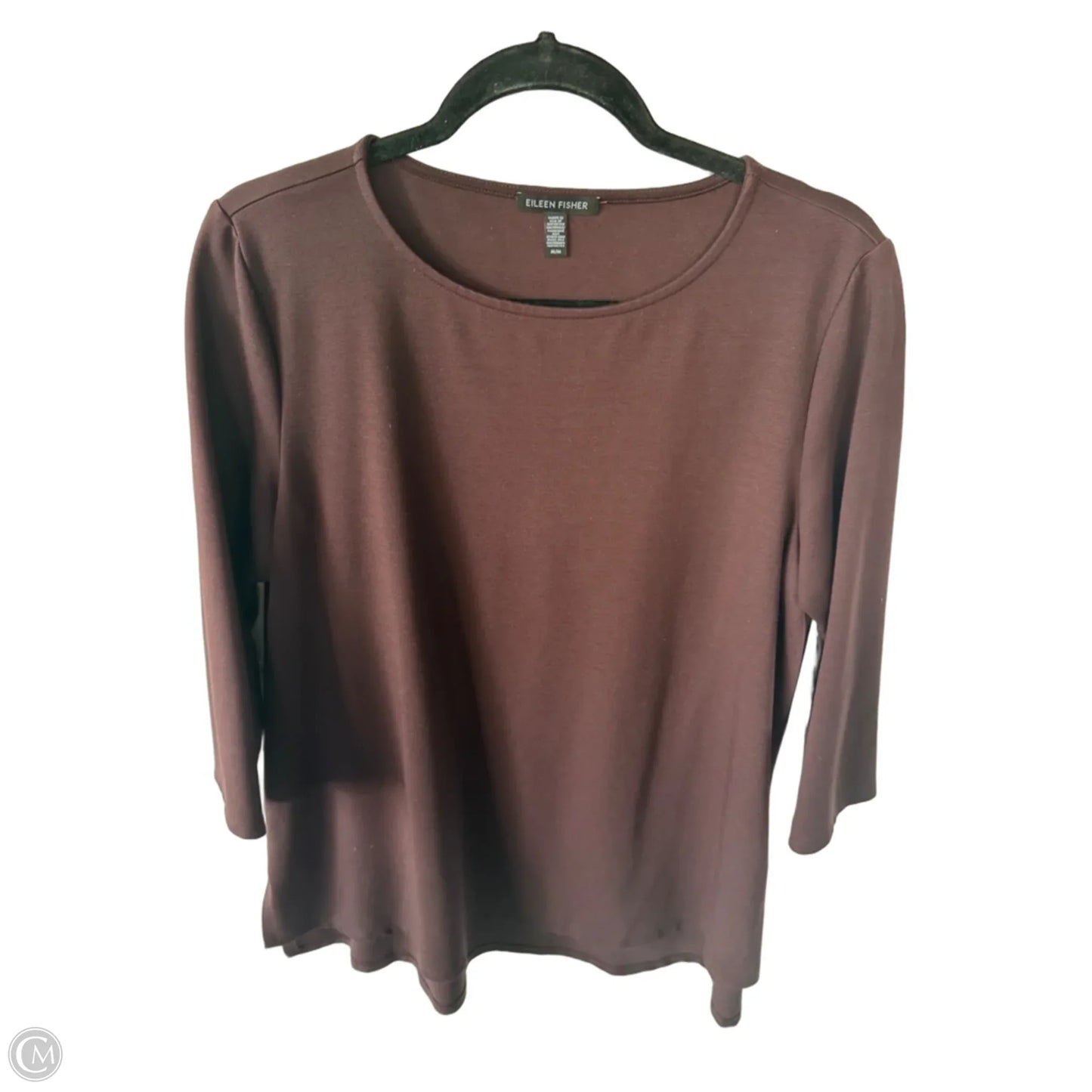 Tunic 3/4 Sleeve By Eileen Fisher In Brown, Size: M
