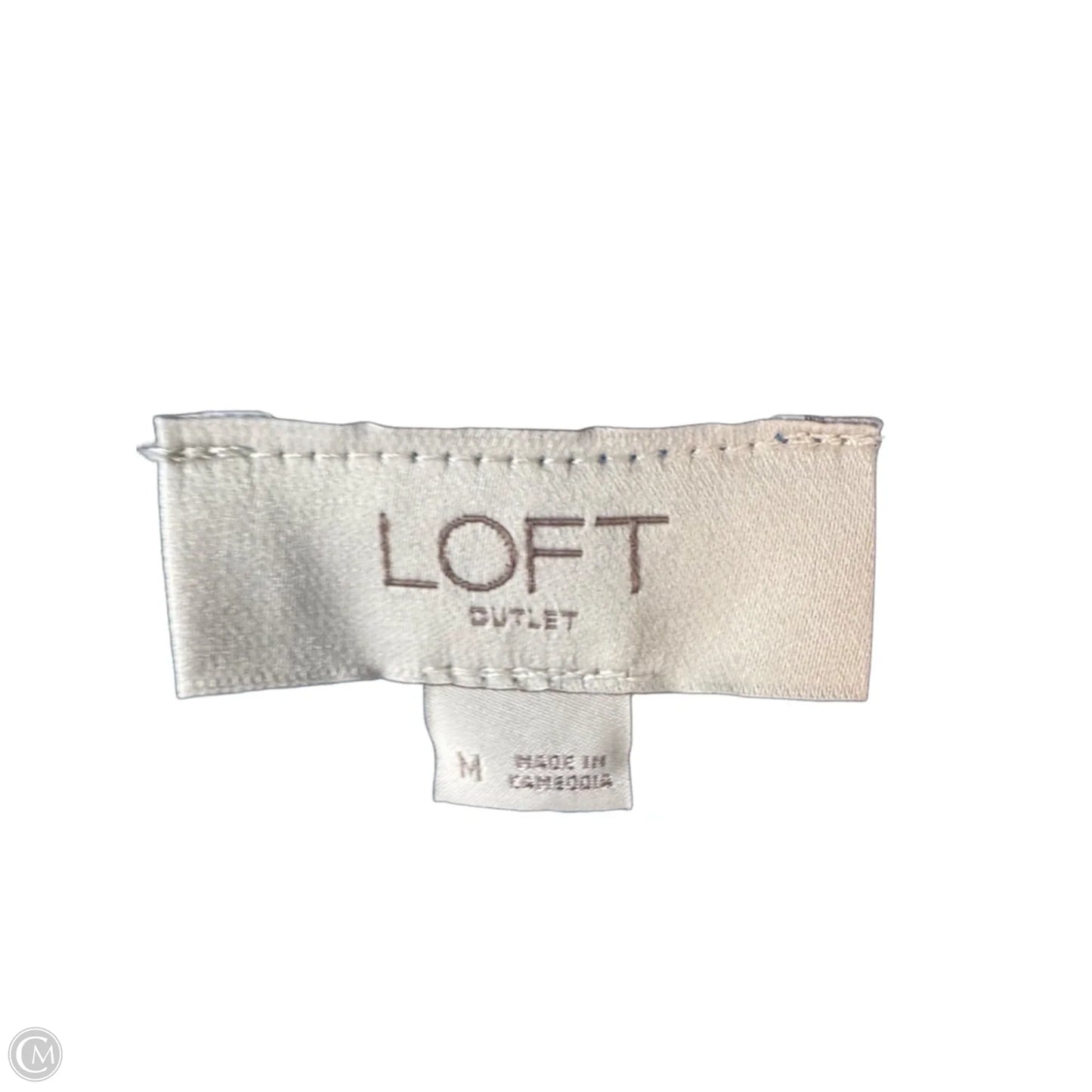 Sweater By Loft In Blue & White, Size: M