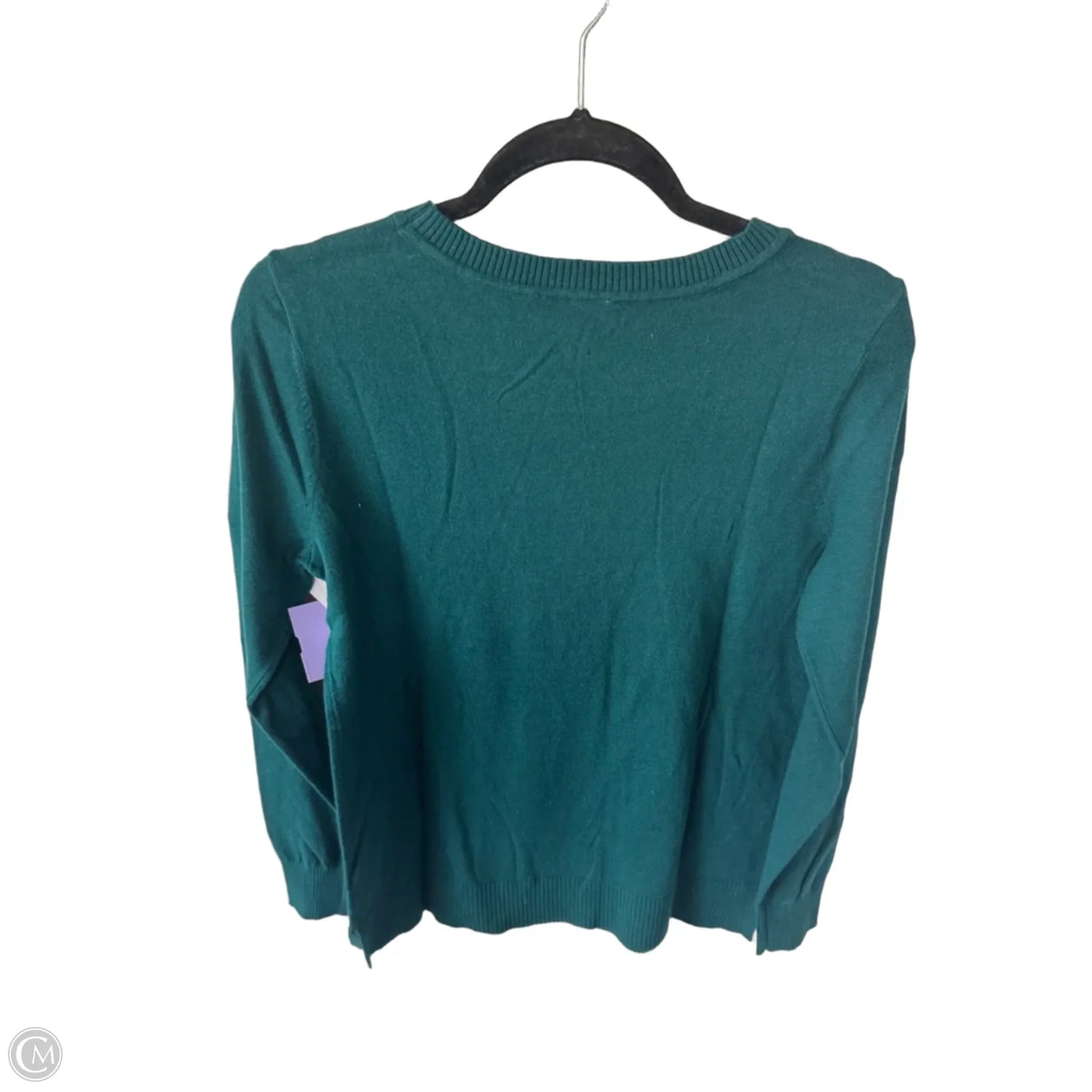 Sweater By Loft In Green & White, Size: S