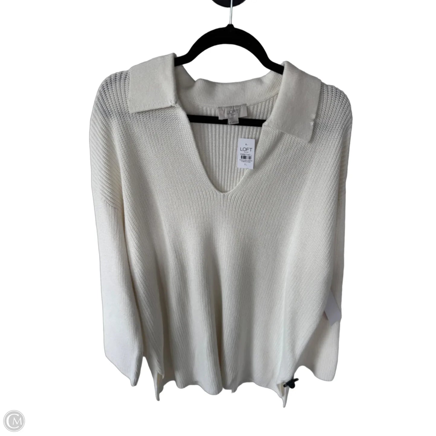 Sweater By Loft In White, Size: Xl