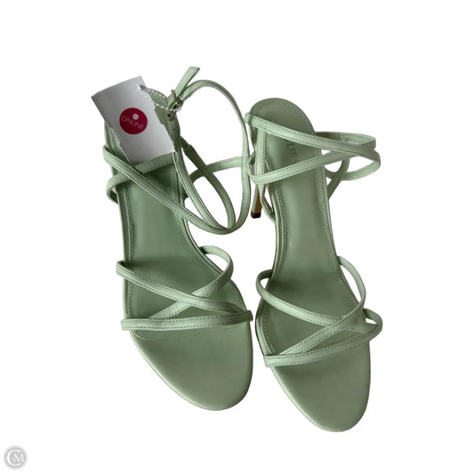 Sandals Heels Stiletto By Guess In Green, Size: 8.5