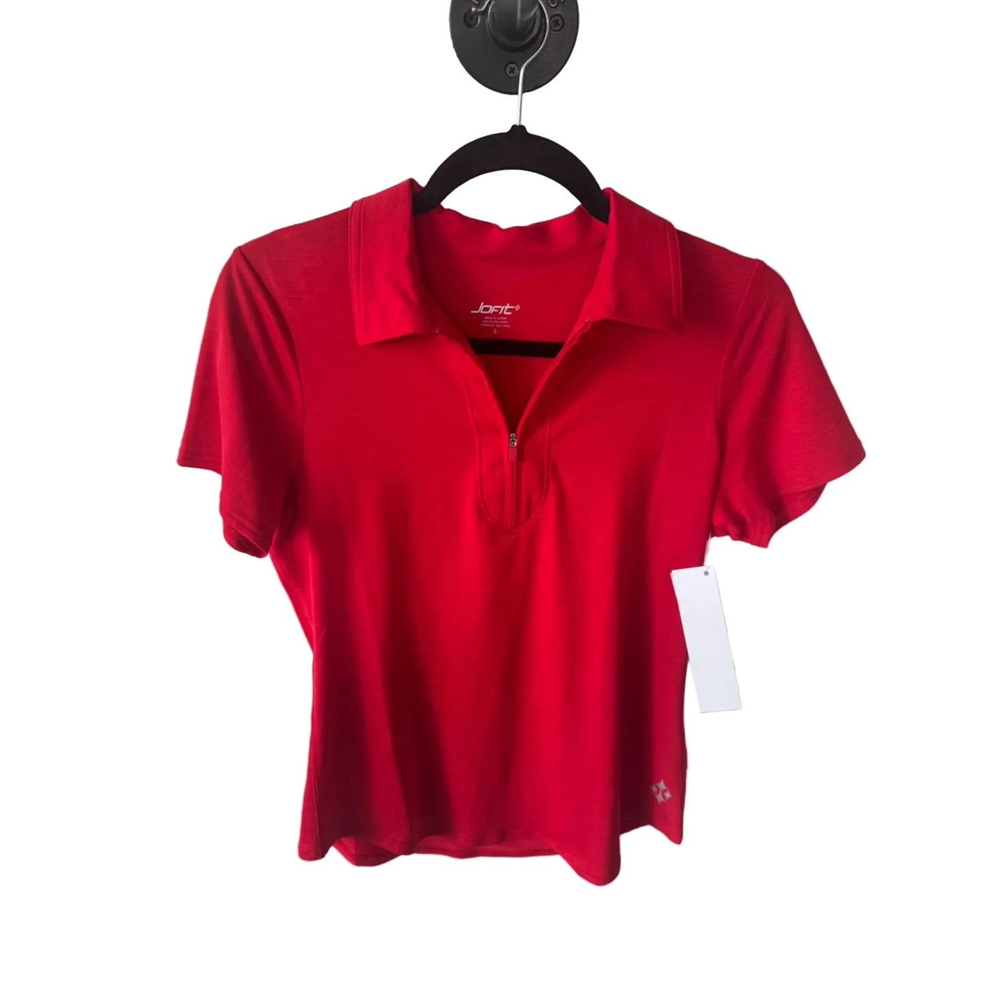 Athletic Top Short Sleeve By Jofit In Red, Size: S