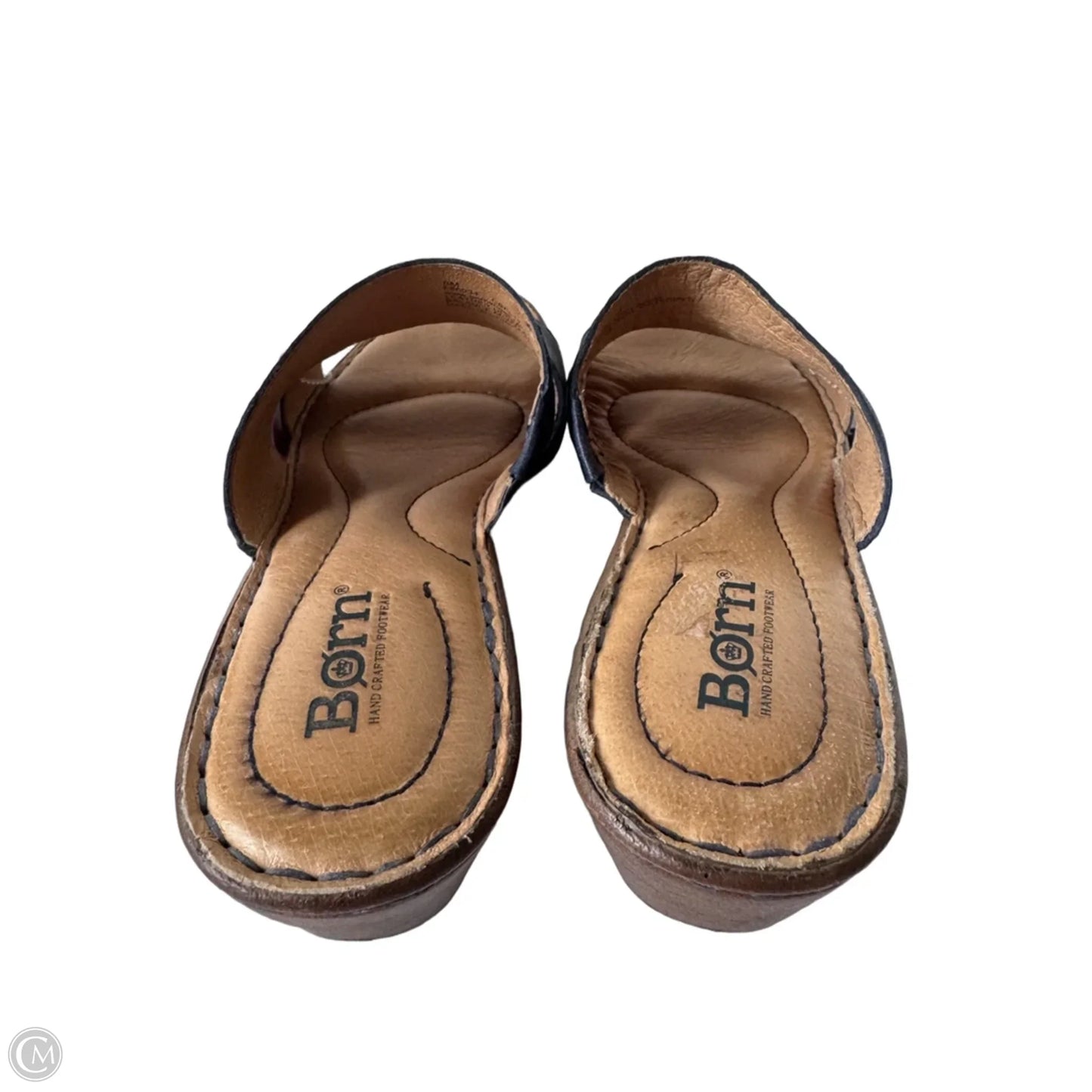 Sandals Heels Wedge By Born In Blue & Tan, Size: 8