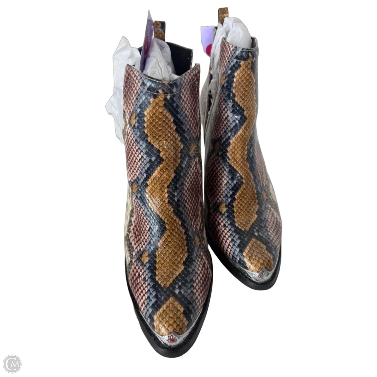 Boots Ankle Heels By Jeffrey Campbell In Snakeskin Print, Size: 11