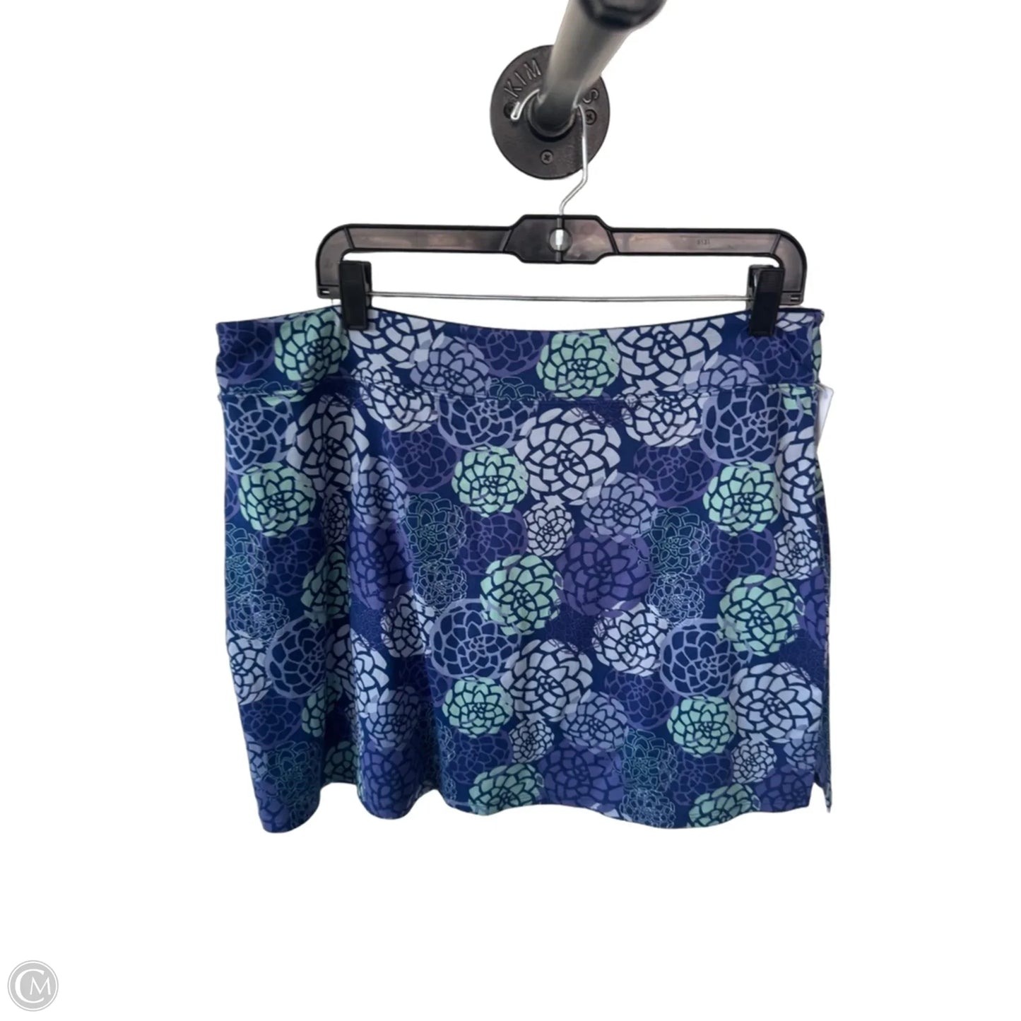 Athletic Skort By Tranquility In Blue & Green, Size: 16