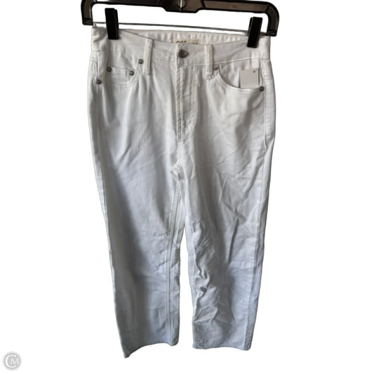 Jeans Wide Leg By Oat In White Denim, Size: 0