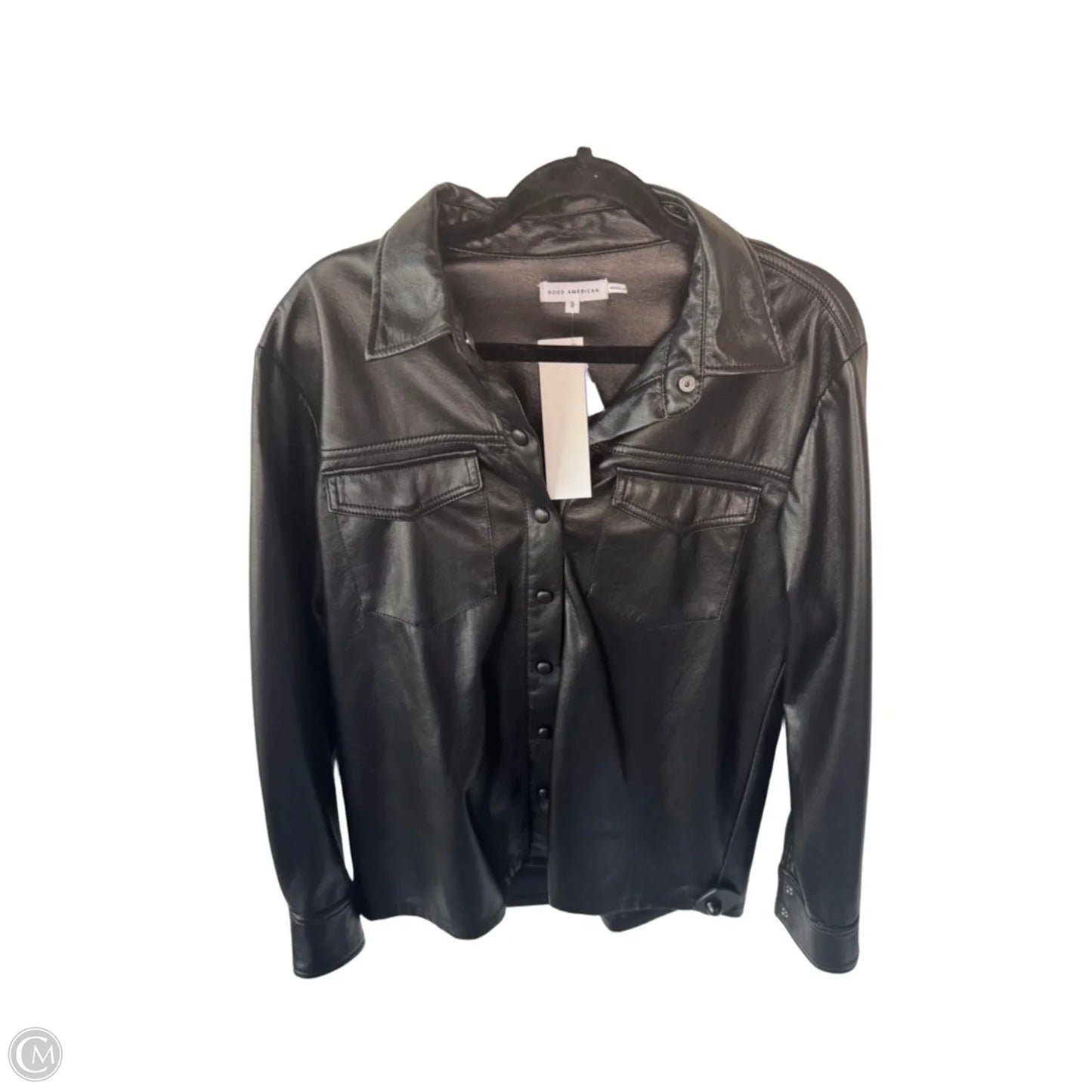 Jacket Shirt By Good American In Black, Size: Xs