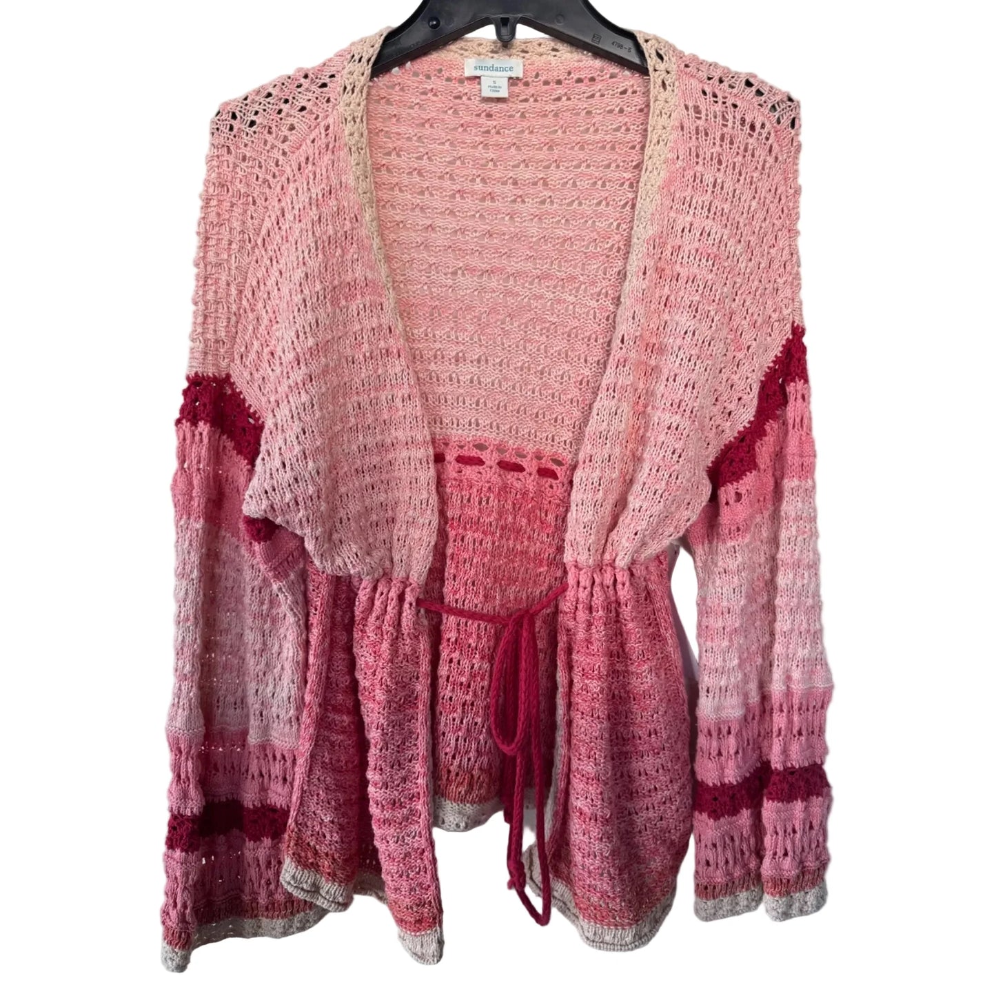 Sweater Cardigan By Sundance In Pink & Red, Size: S