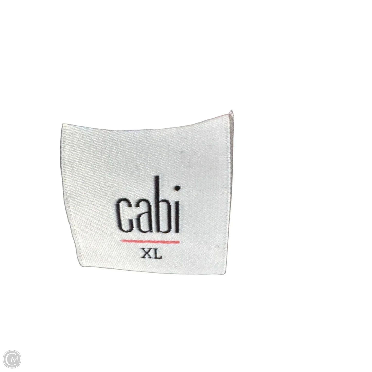 Blouse Sleeveless By Cabi In Blue & White, Size: Xl