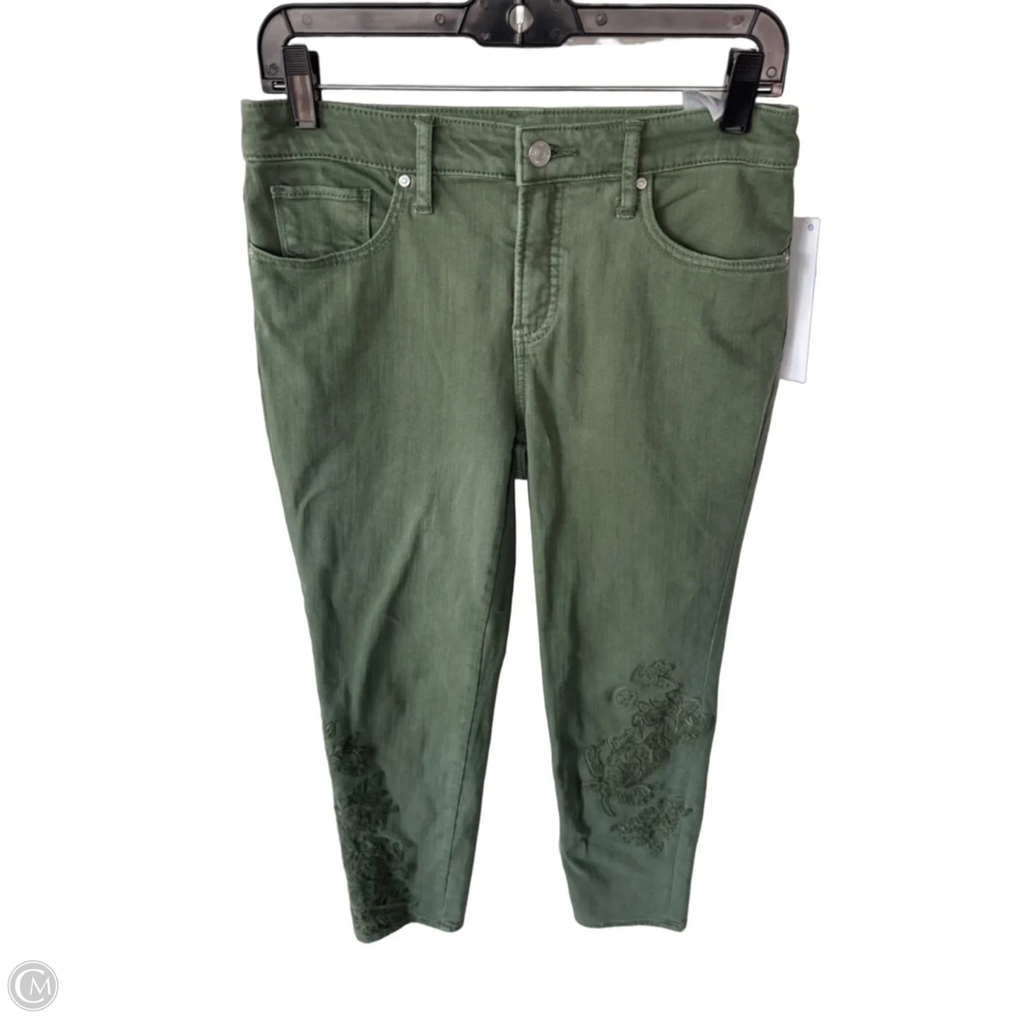 Jeans Skinny By Chicos In Green Denim, Size: 2