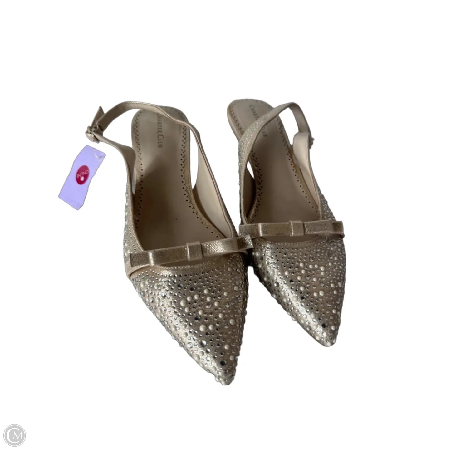 Shoes Heels Kitten By Charter Club In Gold & White, Size: 8