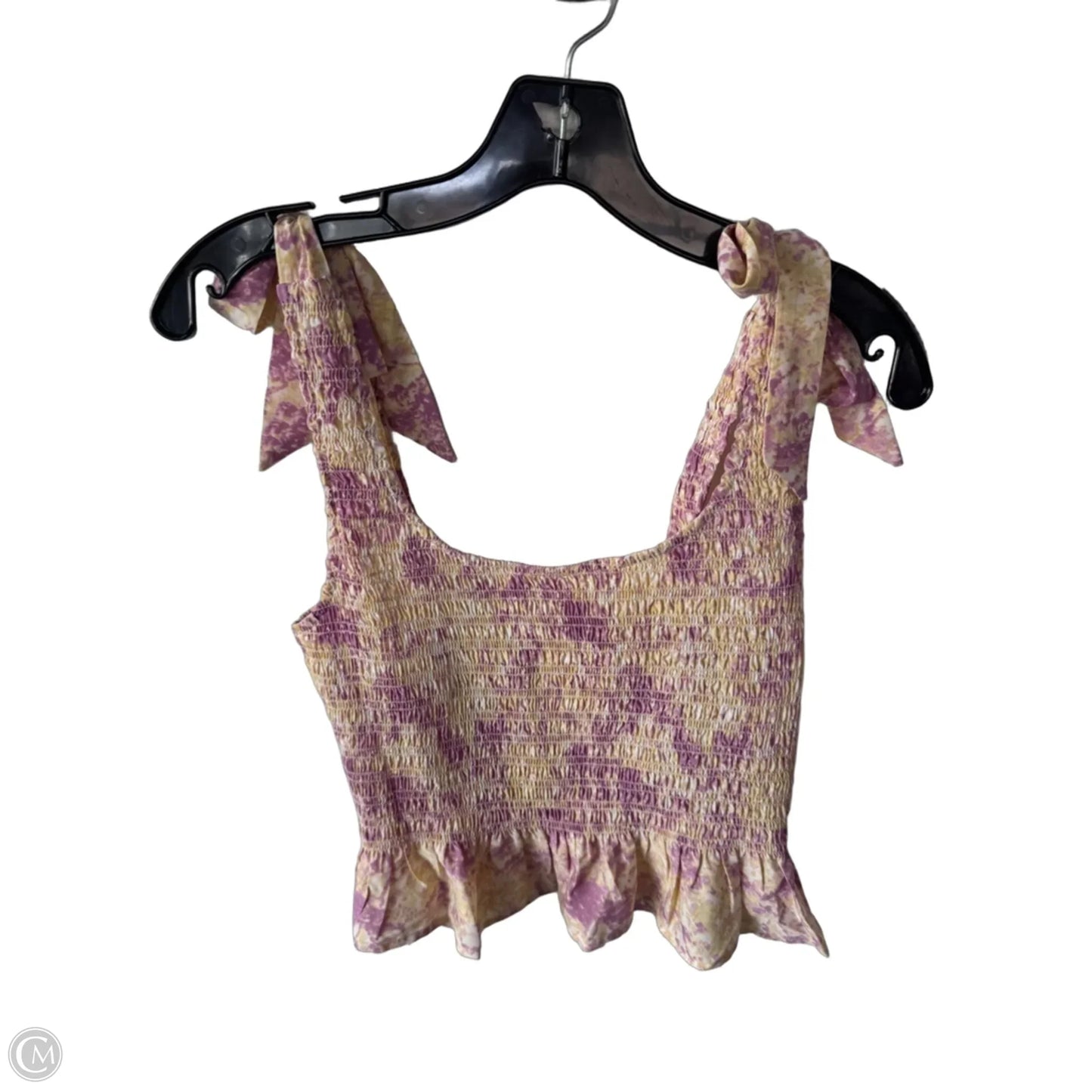 Top Sleeveless By Lush In Pink & Yellow, Size: S