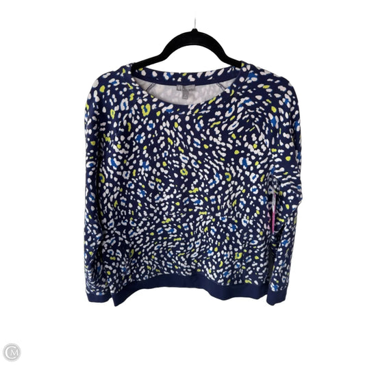 Sweatshirt Crewneck By Talbots In Blue & White, Size: M