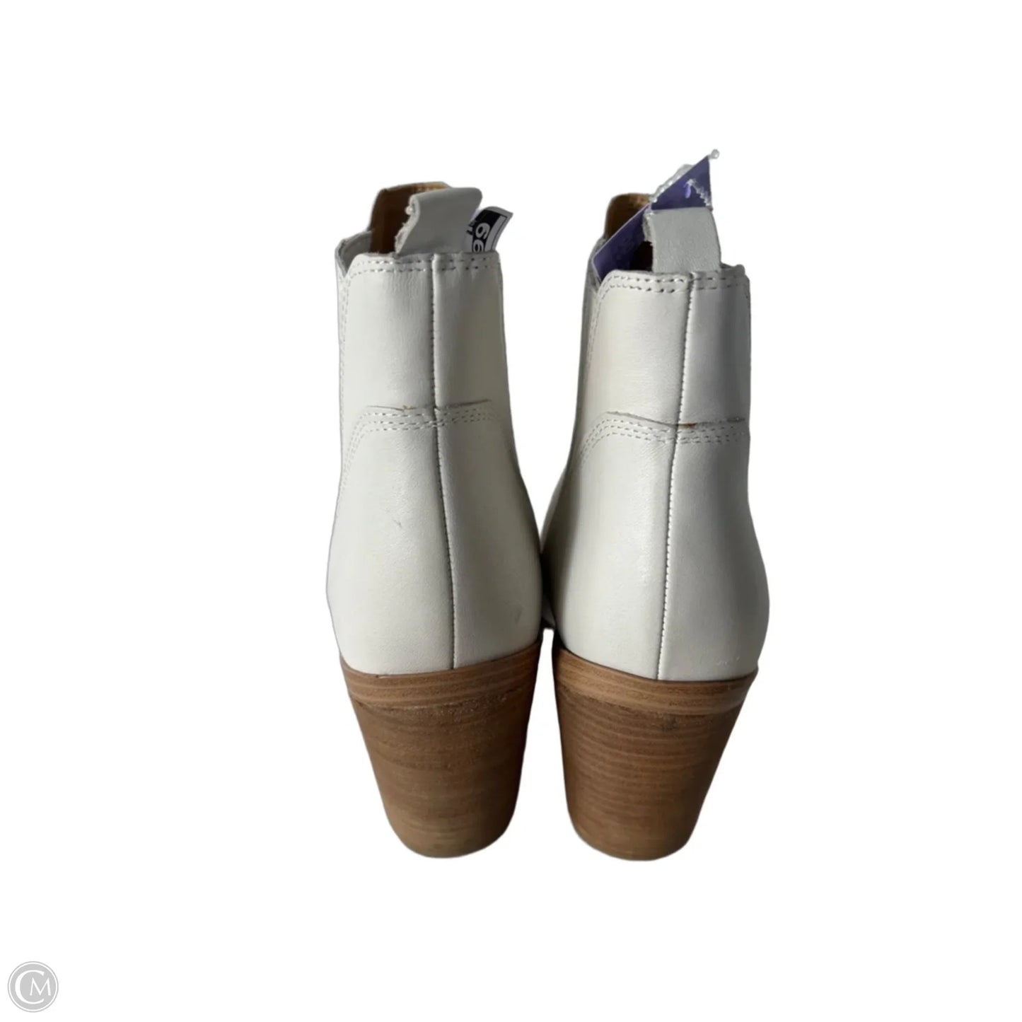 Boots Ankle Heels By Marc Fisher In Cream, Size: 8.5
