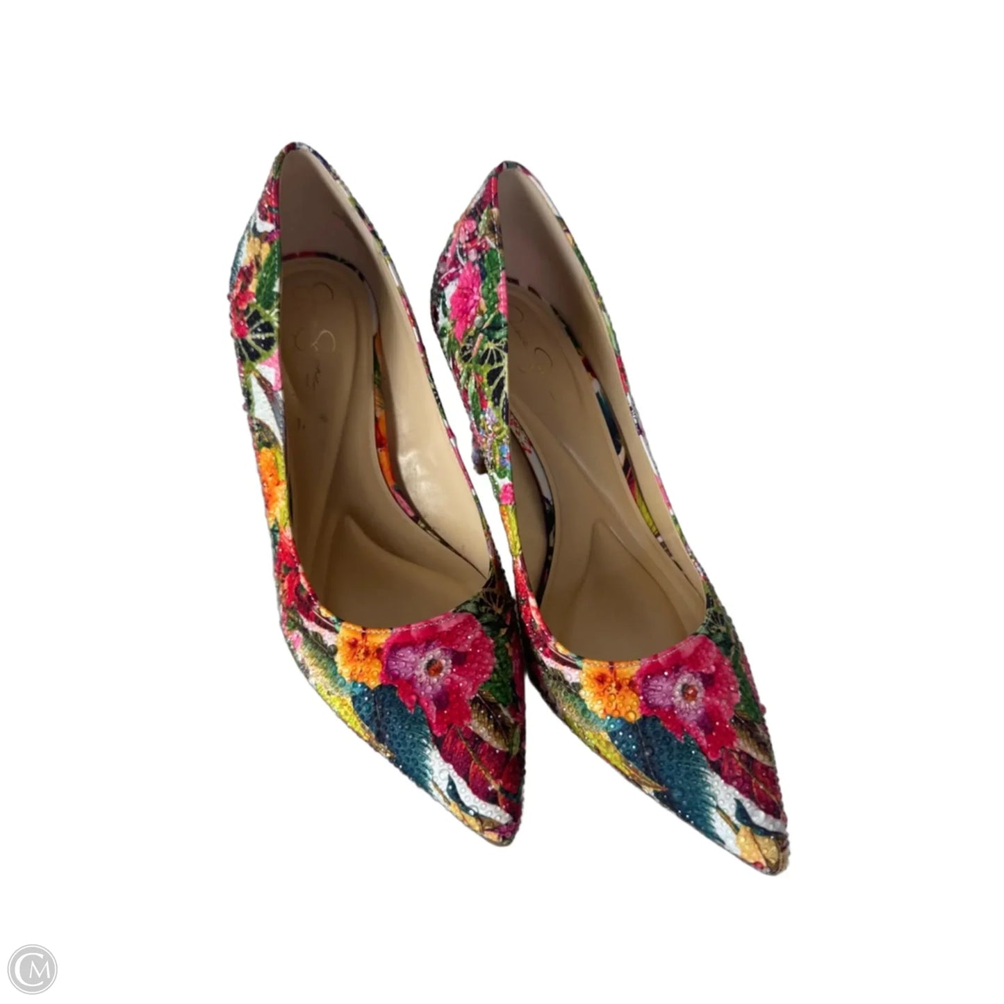 Shoes Heels Stiletto By Jessica Simpson In Floral Print, Size: 9.5