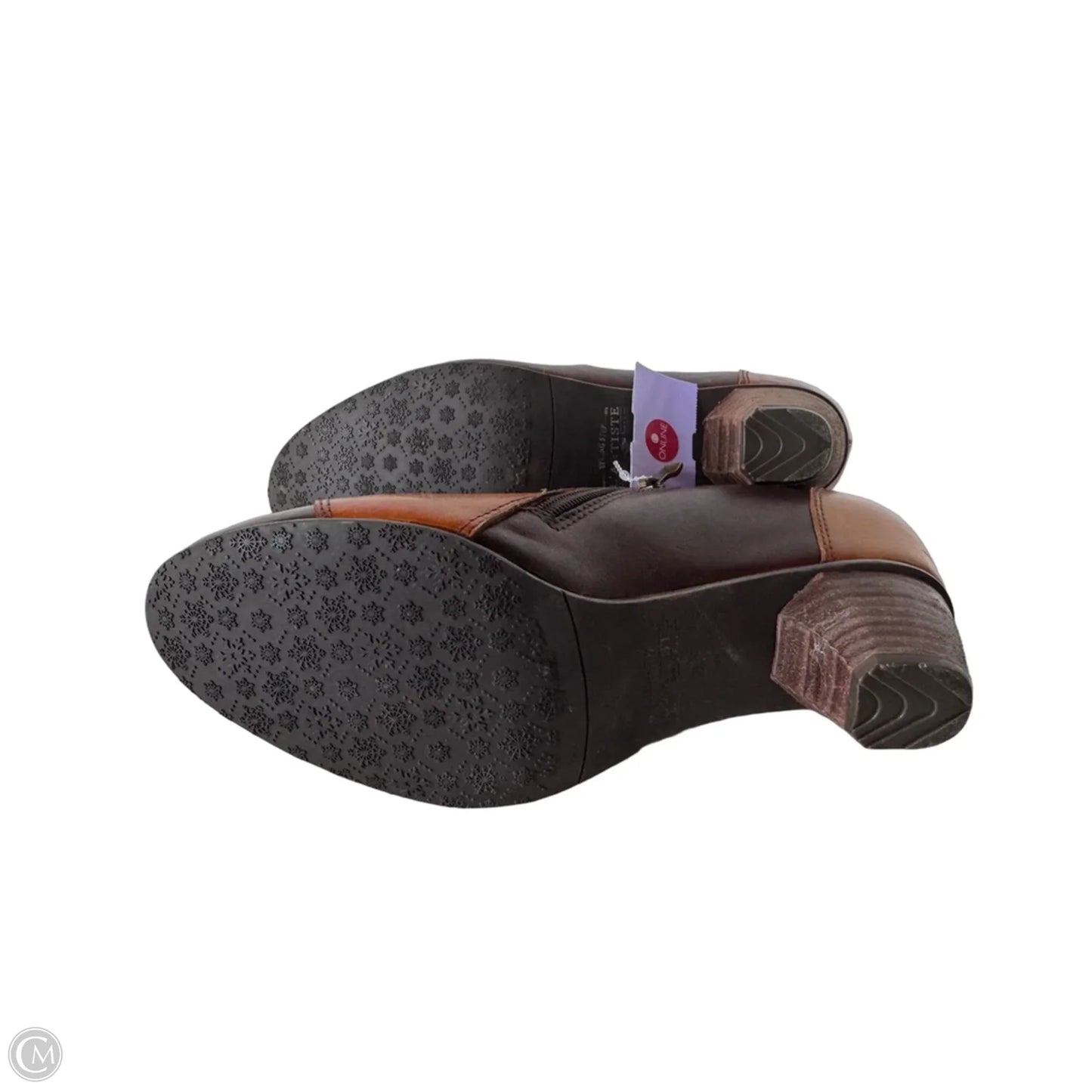 Shoes Heels Block By Spring Step In Brown & Gold, Size: 10.5