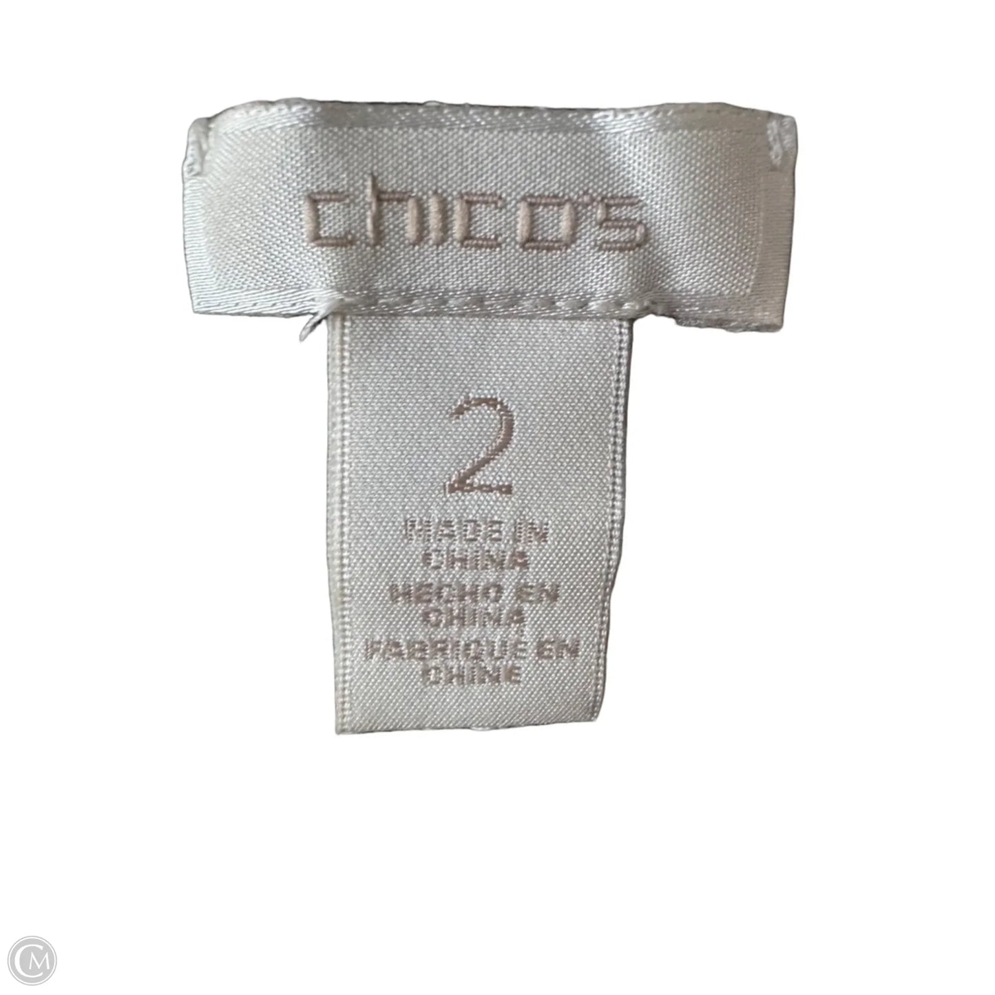 Vest Sweater By Chicos In Black & Cream, Size: L