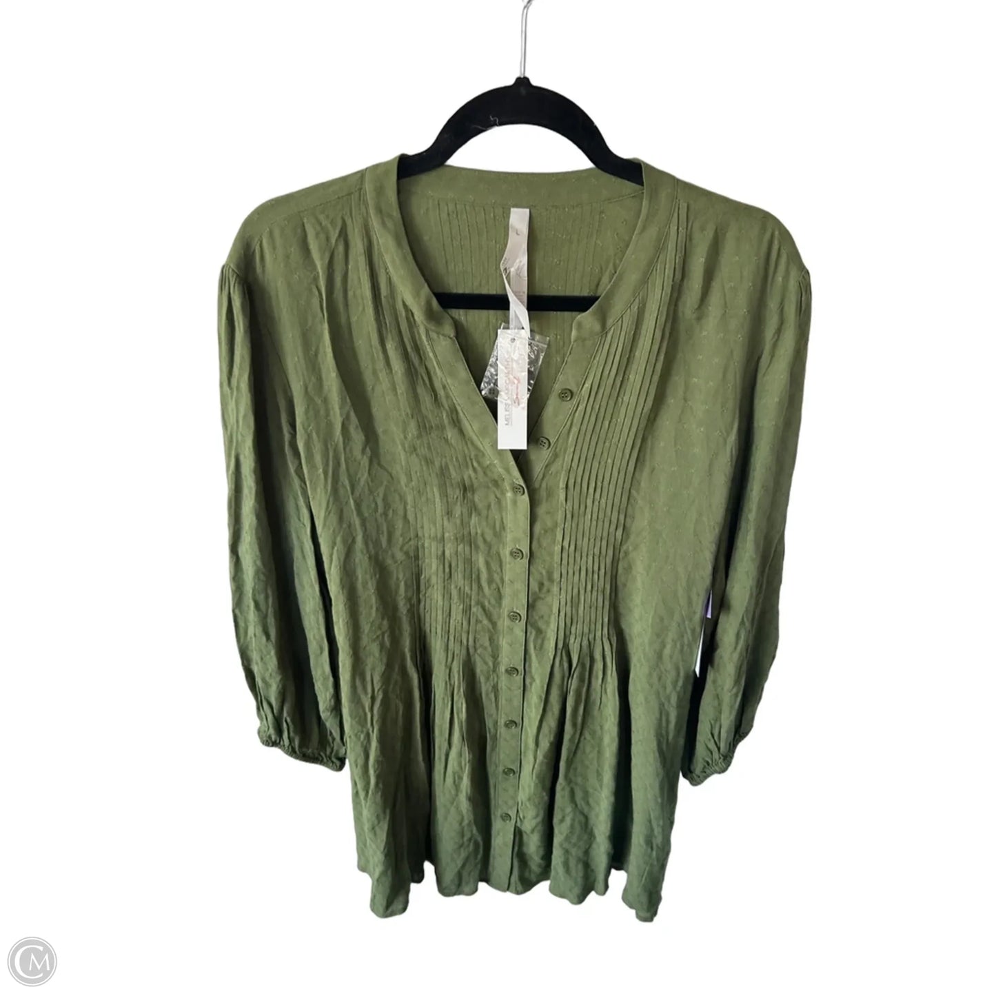 Tunic Long Sleeve By Melissa Mccarthy In Green, Size: L