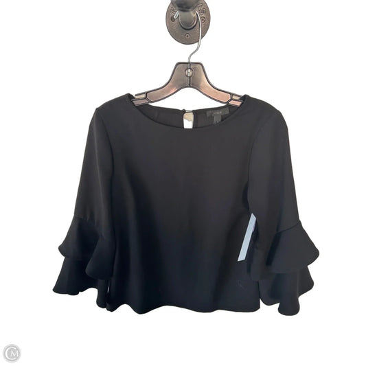 Blouse 3/4 Sleeve By J. Crew In Black, Size: Xs
